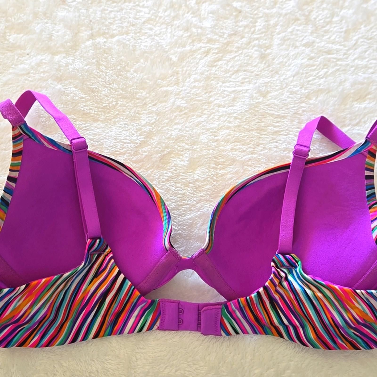 Other Victoria’s Secret Multicolor Striped Plunge Bra Size 34B Size ONE SIZE - 3 Thumbnail