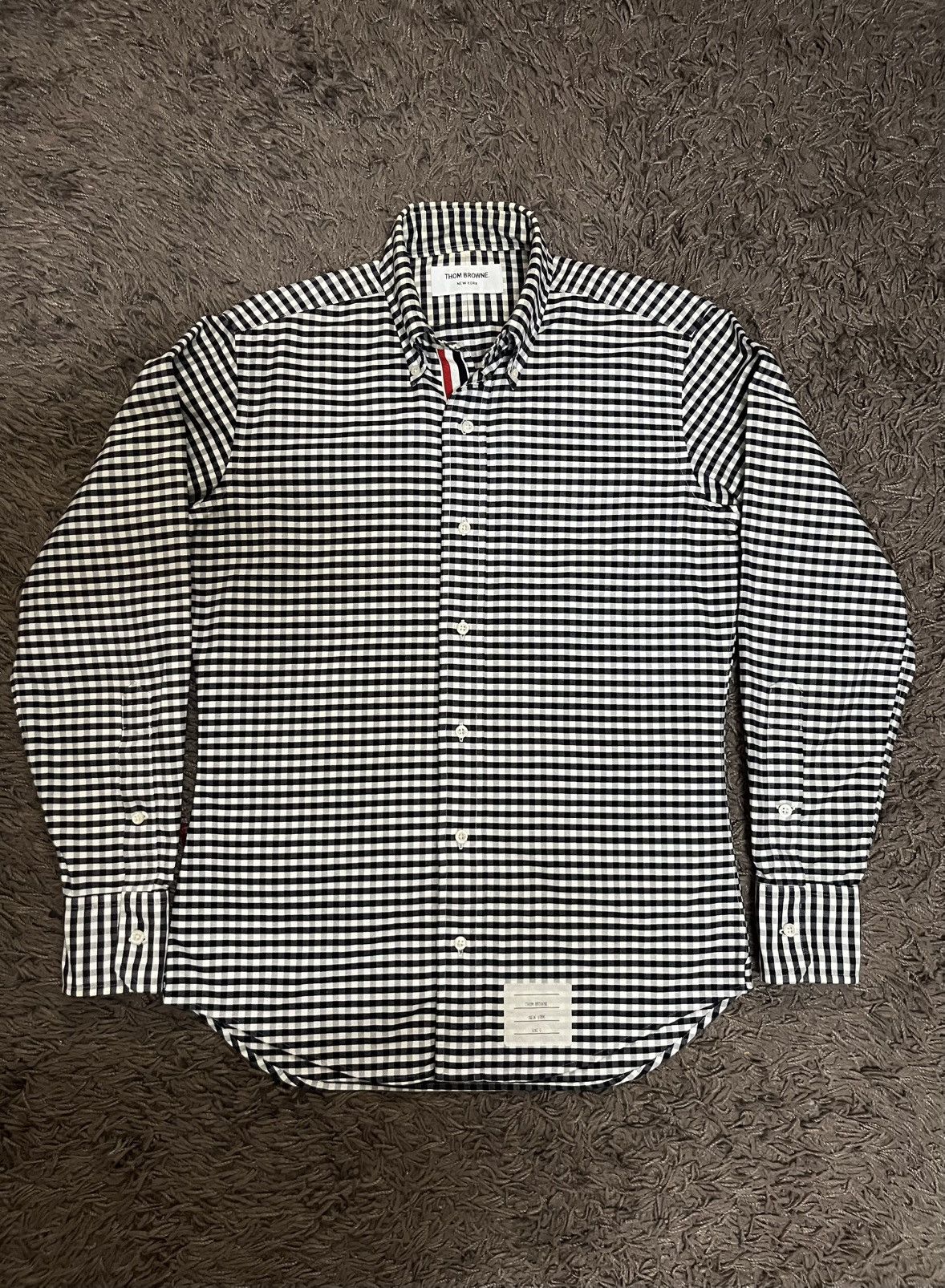Thom Browne 2000s Gingham-check tartan longsleeve #H5 Size US S / EU 44-46 / 1 - 8 Thumbnail