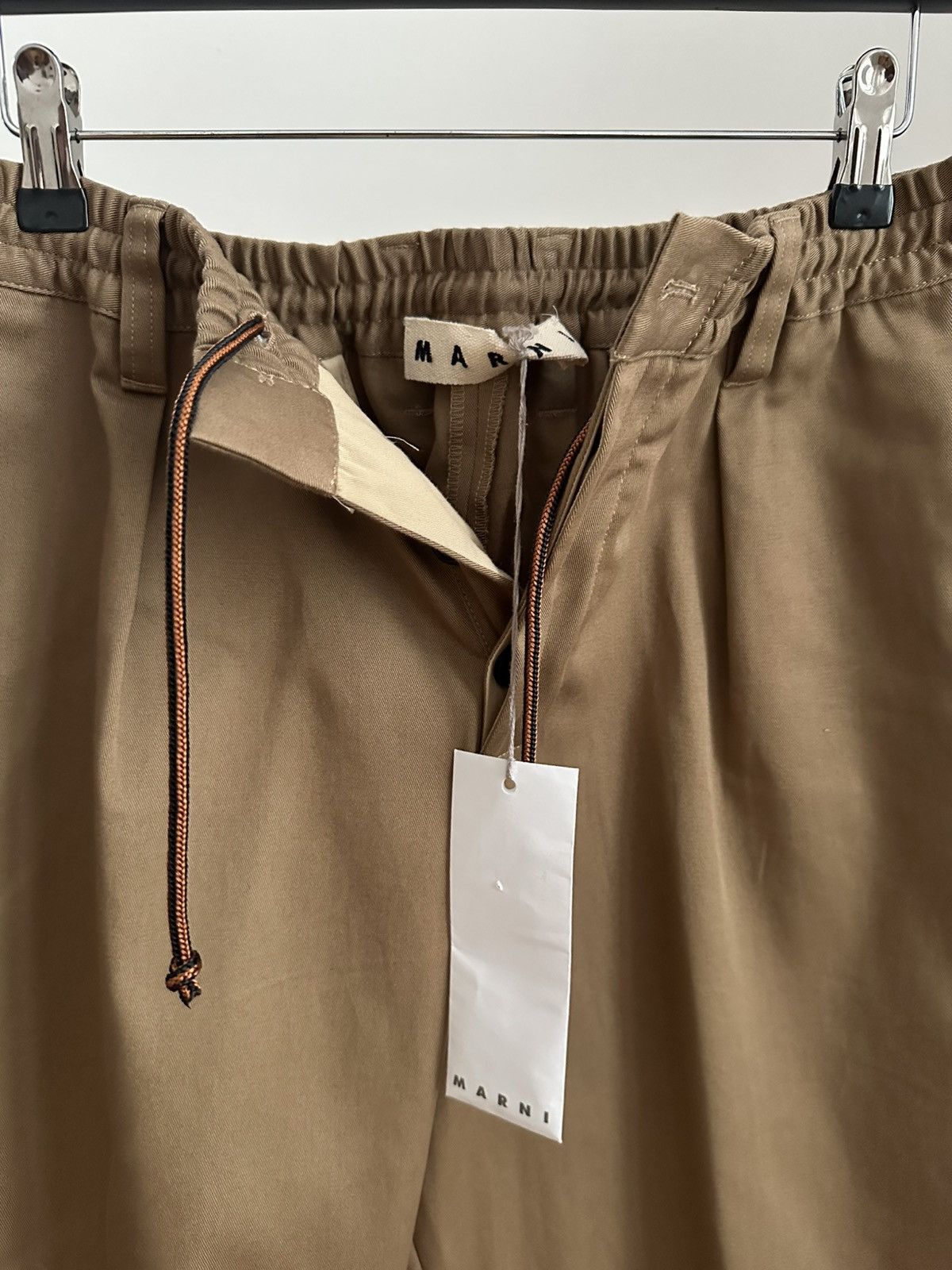 Marni MARNI Cropped Drawstring Cotton Pants Size US 30 / EU 46 - 2 Thumbnail