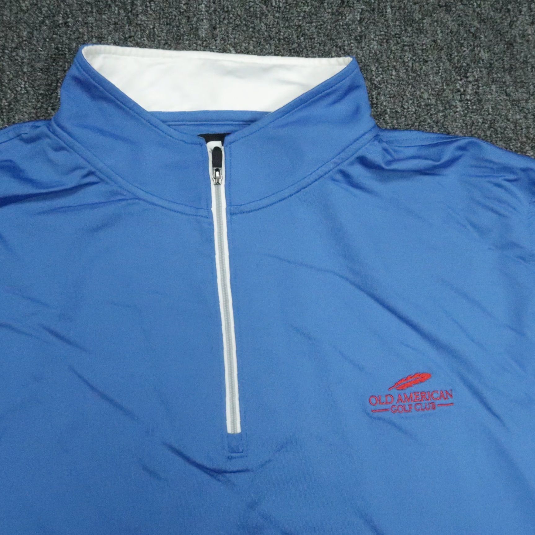Footjoy FootJoy Pullover Mens XL Blue 1/4 Zip Performance Golf Long Sleeve Mock Neck Stand-Up Collar Casual Activewear Size US XL / EU 56 / 4 - 2 Thumbnail