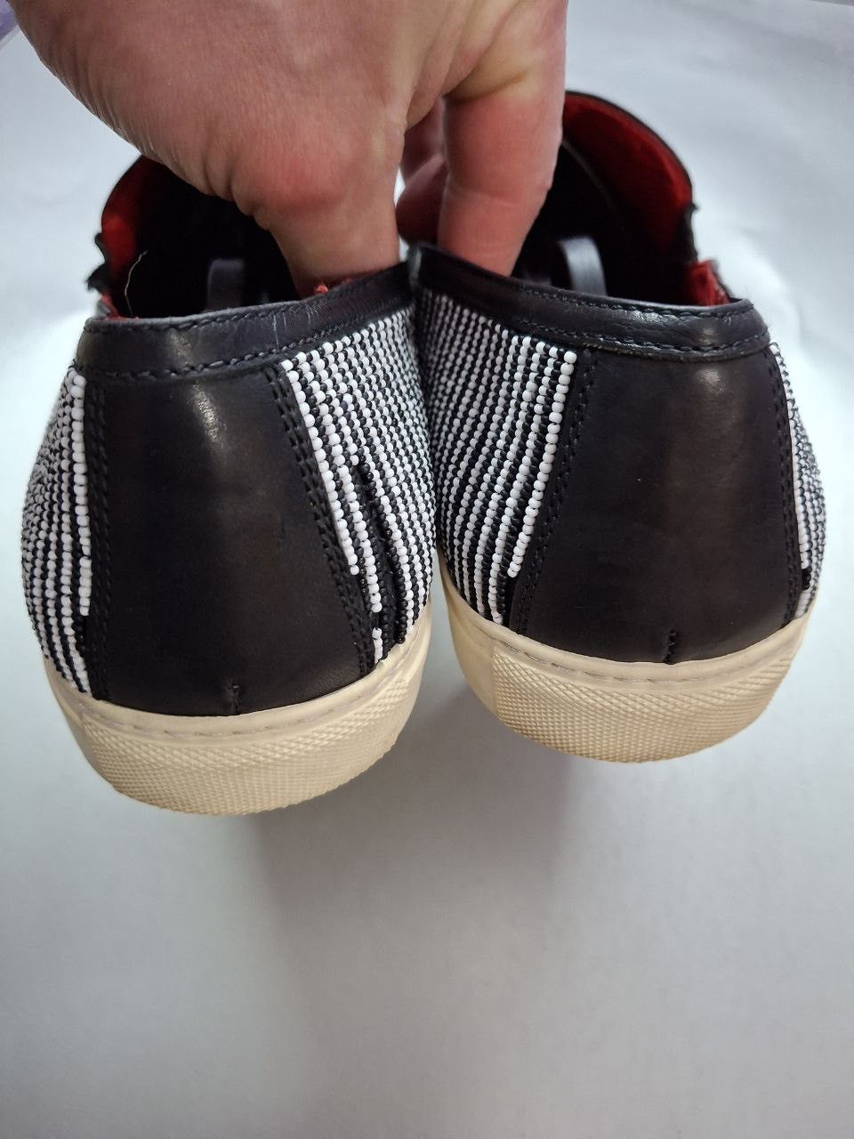 Donald Pliner Donald Pliner slip-on loafers feature black white beading Size US 11 / EU 44 - 7 Thumbnail