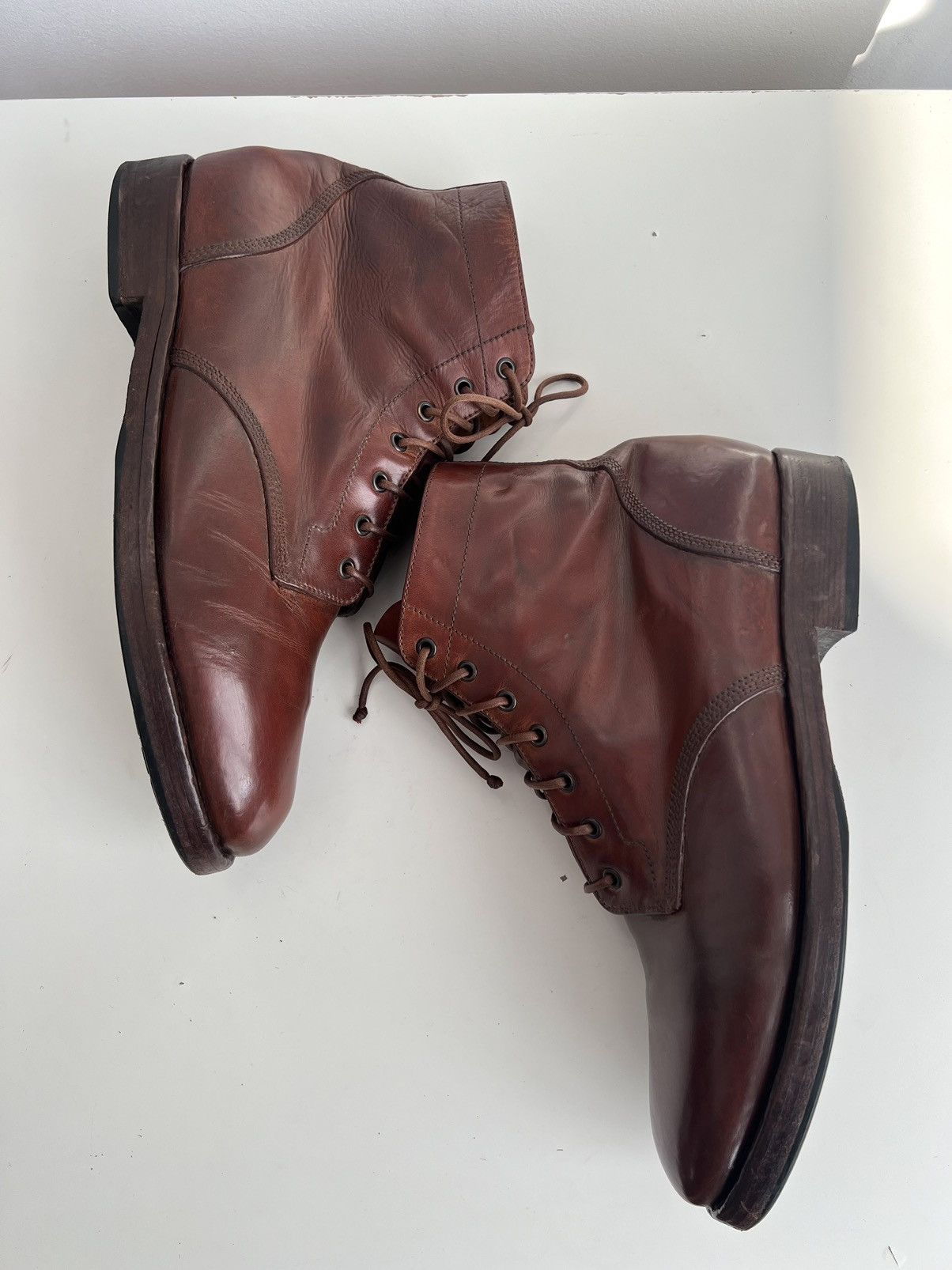 Marsell 🔥Officine Creative Lawry 001 Leather Cognac Boots Size US 11.5 / EU 44-45 - 13 Thumbnail