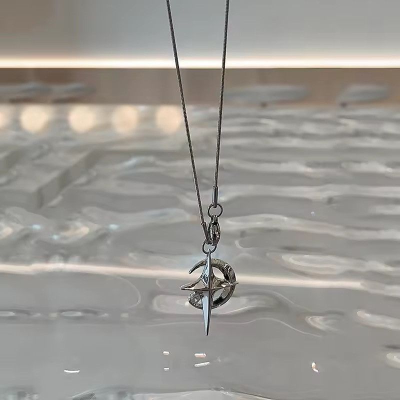 Jewelry Gothic Silver Vintage Style Necklace Y2K Size ONE SIZE - 2 Thumbnail