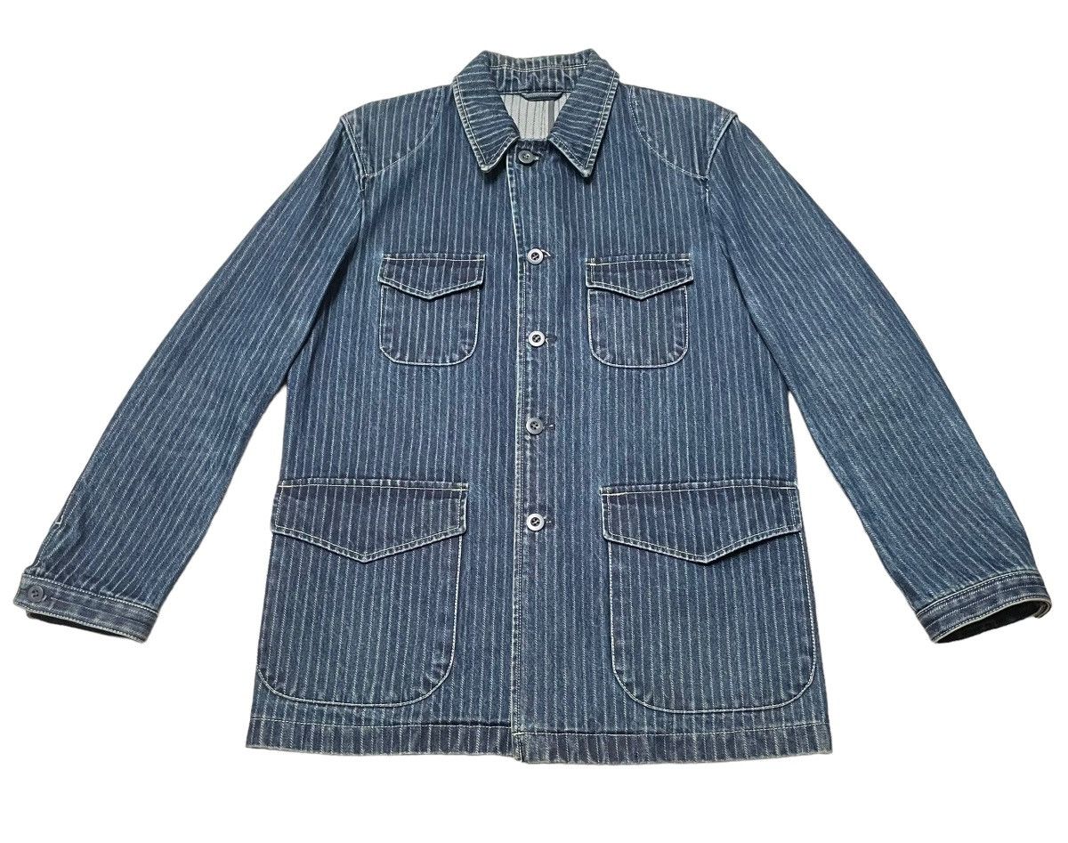 image of Vintage yorker Hickory Chore Denim Jacket 1990S, Men's (Size Small)