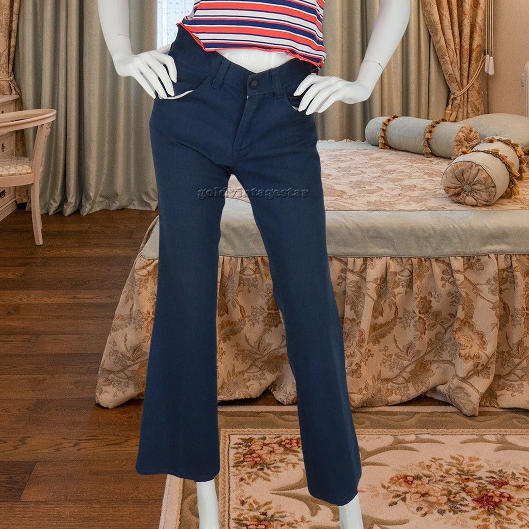 Vintage 70s 60s Vintage Blue Jeans Size 27" / US 4 / IT 40 - 1 Thumbnail