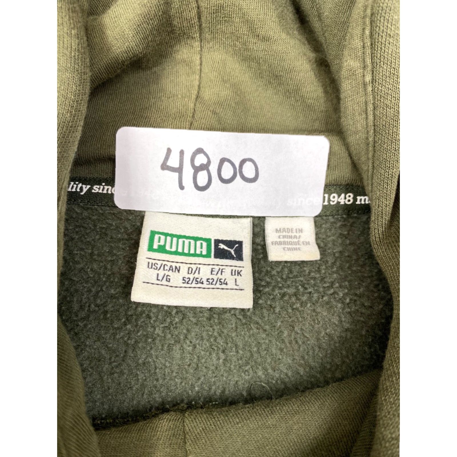 Puma Puma Green Hoodie L Men Regular Pullover Drawstring Big Logo Activewear Casual Climactic 4800 Size US L / EU 52-54 / 3 - 2 Thumbnail