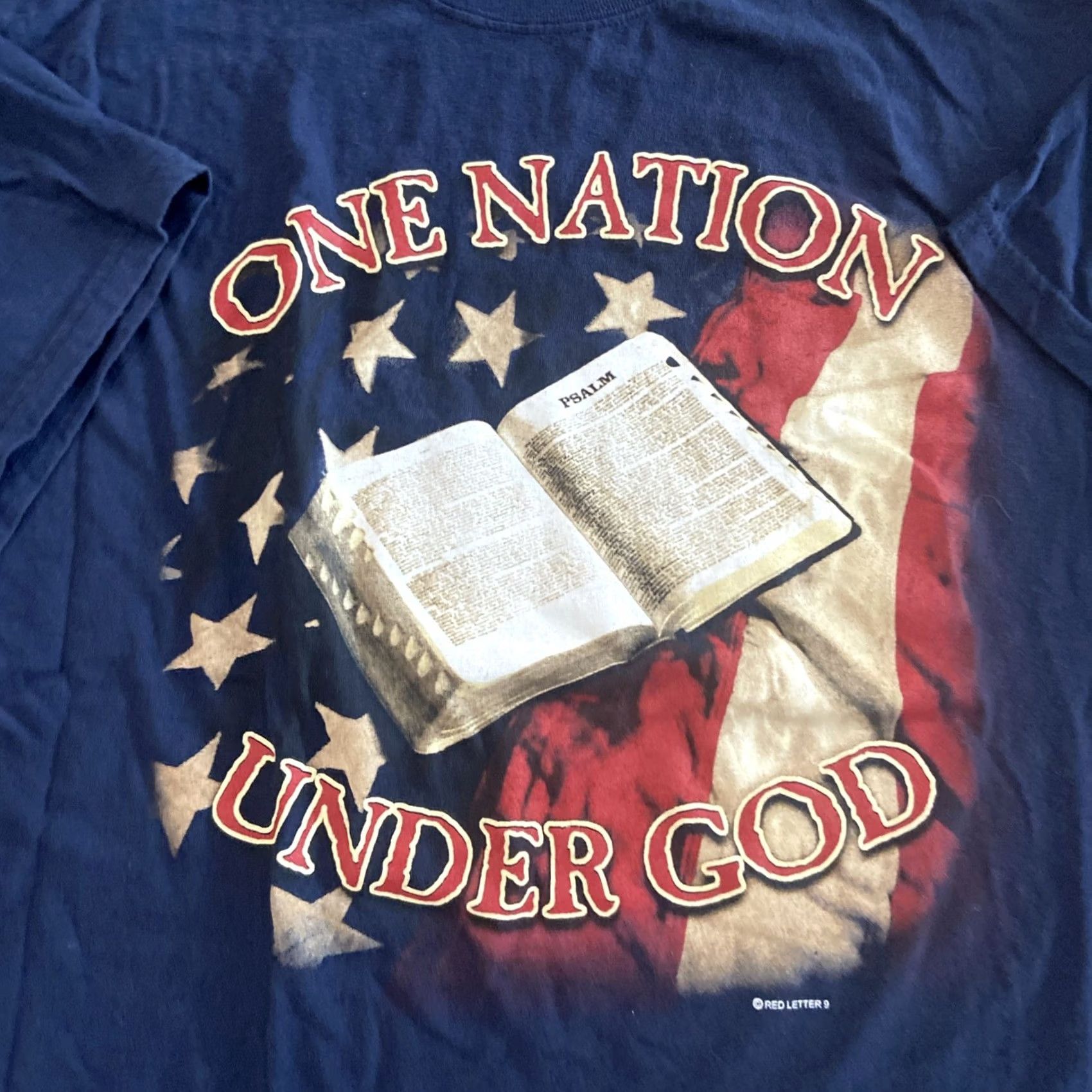 Gildan Gildan T-Shirt Unisex 2XL Blue Crew Neck Short Sleeve Graphic Print Patriotic Retro USA Faith God Bless Pope Leo XIV - 5000 Size US XXL / EU 58 / 5 - 3 Thumbnail