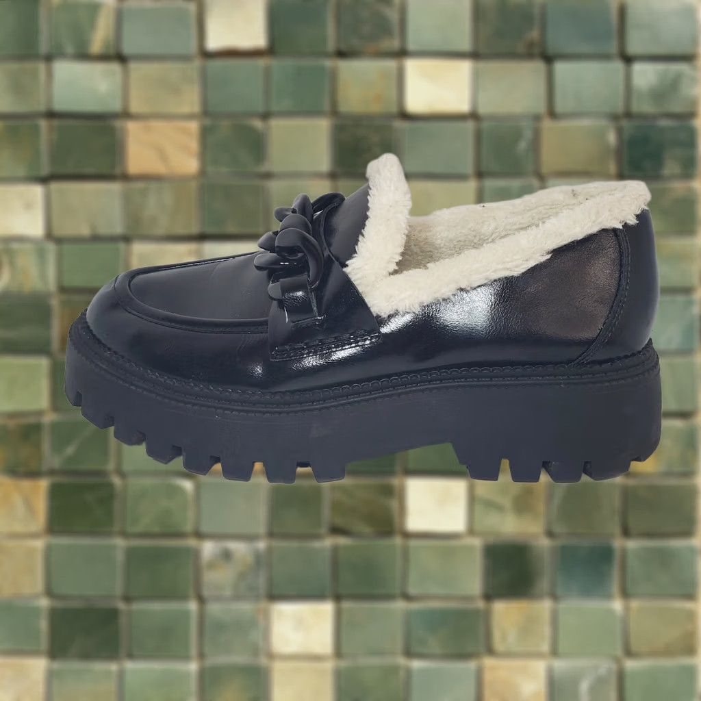 Dolce Vita Dolce Vita Loafer Womens Black Chunky Sole Patent Leather Loafers Size US 9 / IT 39 - 1 Thumbnail