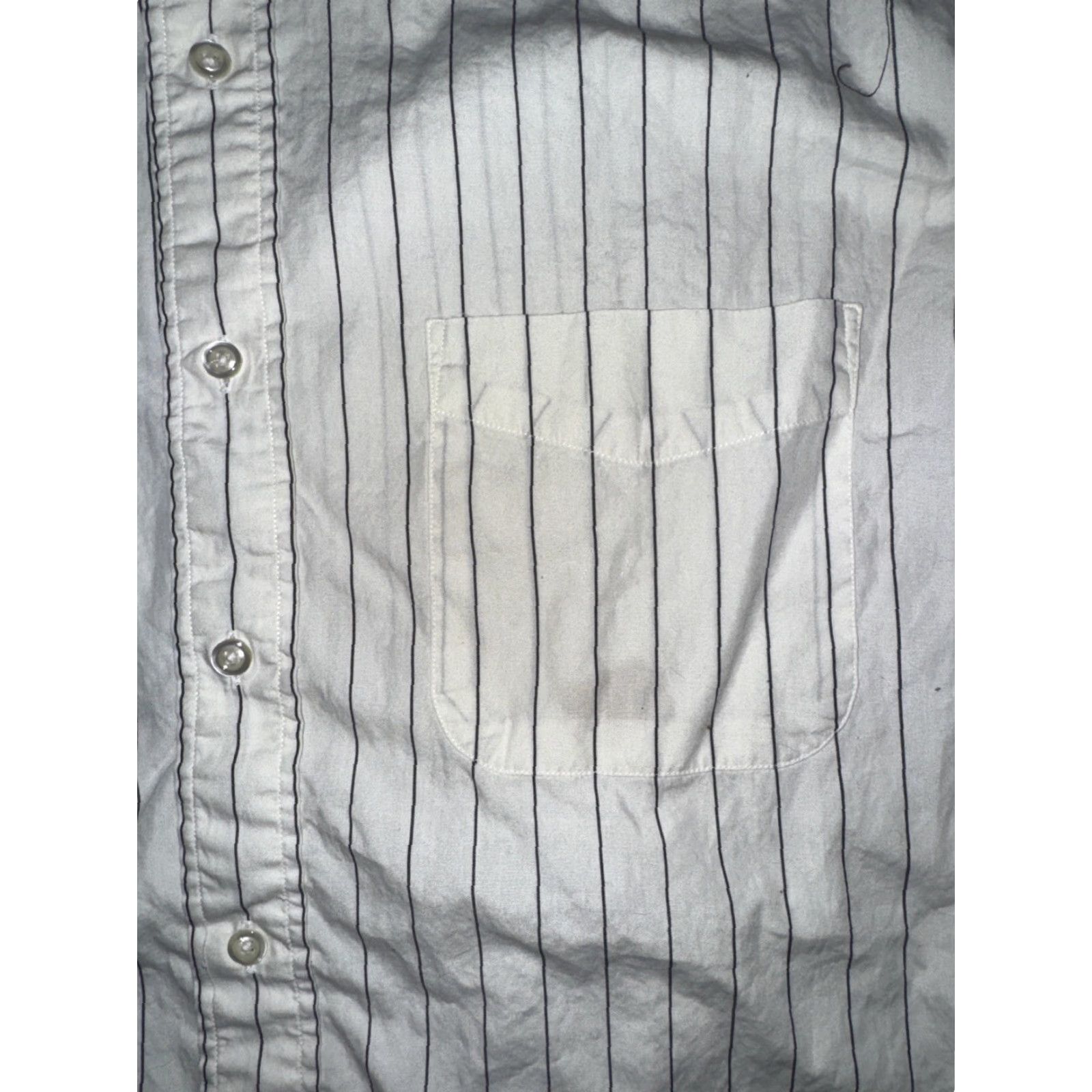 Vintage FERRELL REED Dress Shirt Men’s 16-35 White Blue Downs Cloth Vertical Stripe Shirt 16 Mens Classic Formal Adults Size 42R - 2 Thumbnail