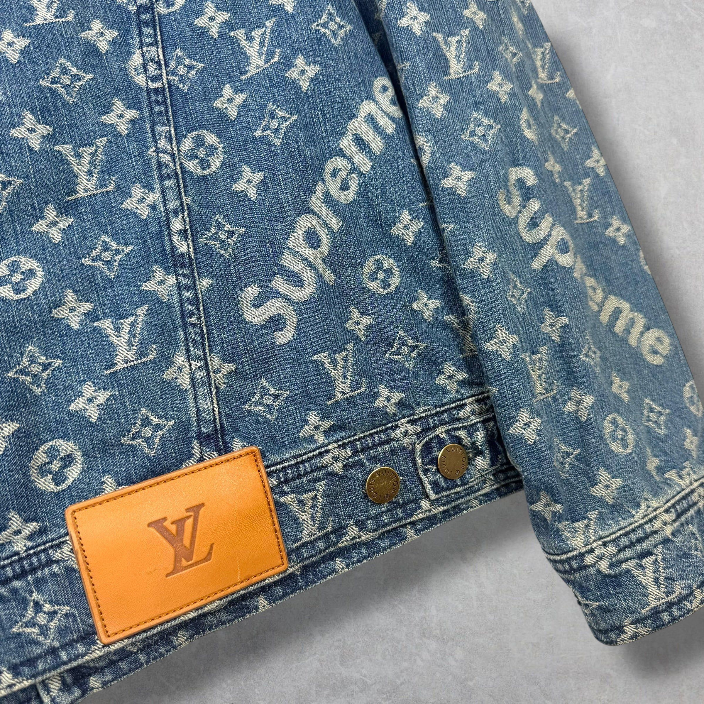 Louis Vuitton Louis Vuitton x Supreme Monogram Denim Jacket 52 (L) Size US L / EU 52-54 / 3 - 5 Thumbnail