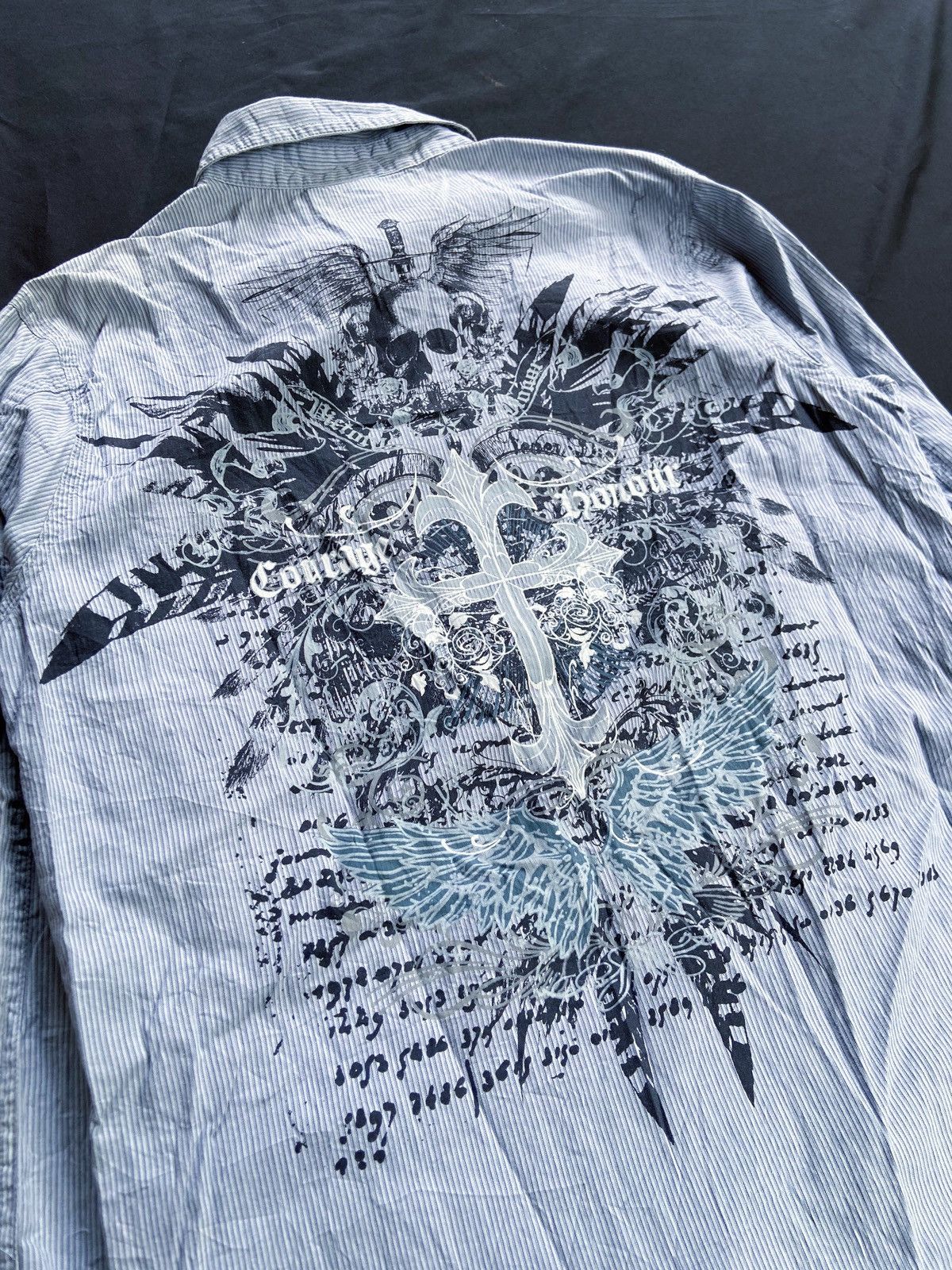 14th Addiction COIRAGE HONOUR SKULL PRINTED BUTTON DOWN SHIRT Size US S / EU 44-46 / 1 - 12 Thumbnail