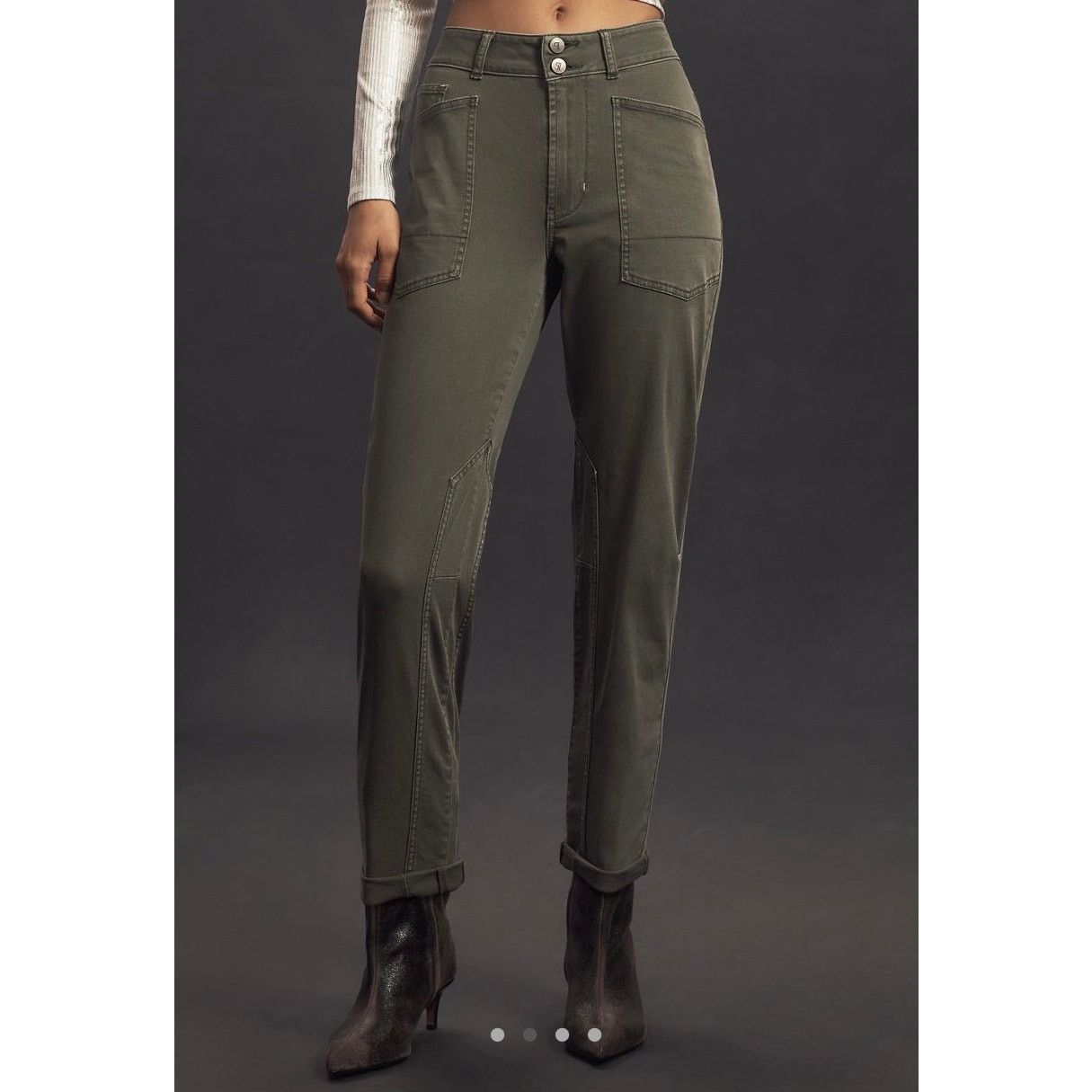 Anthropologie NWT Anthropologie Pilcro Wanderer Mid-Rise Relaxed-Leg Pants Size 25" / US 0 / IT 36 - 1 Thumbnail