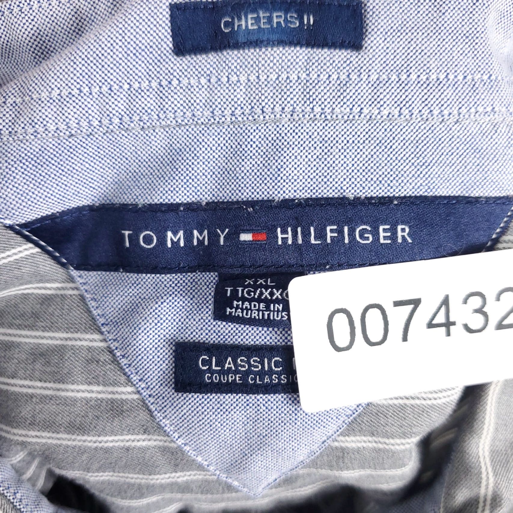 Tommy Hilfiger Tommy Hilfiger Shirt Adult 2XL Gray Striped Cotton Button-Up Pockets Mens Size US XXL / EU 58 / 5 - 8 Thumbnail