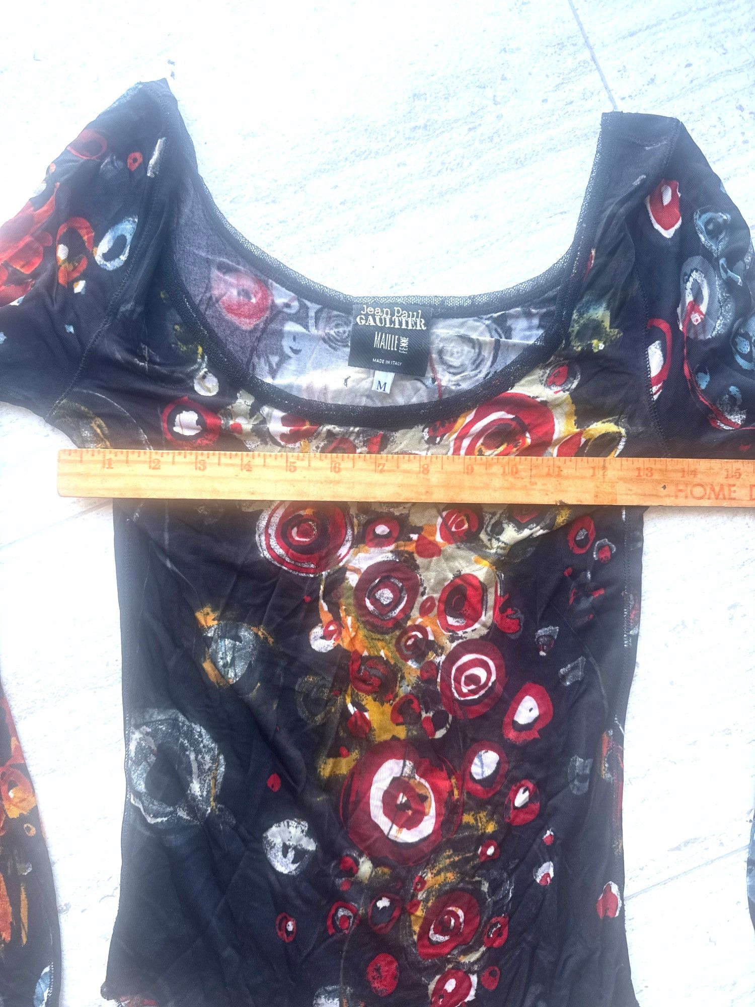 Jean Paul Gaultier Jean Paul Gaultier Mesh top bright size Medium M Med abstrac Size M / US 6-8 / IT 42-44 - 7 Thumbnail