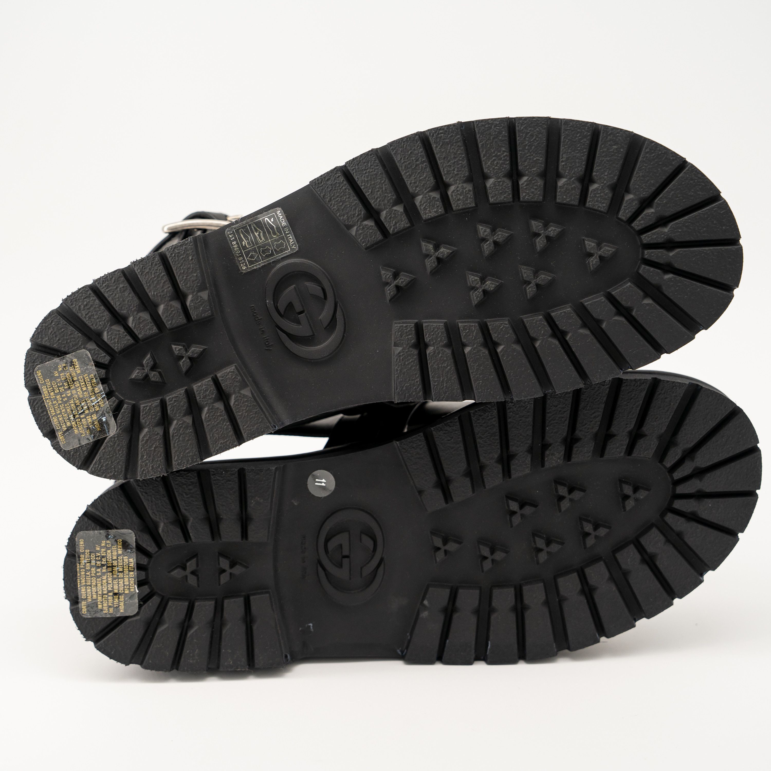 Gucci 11G 11.5 US Gucci Leather Sandals Black Strap Buckle Size US 11.5 / EU 44-45 - 6 Thumbnail