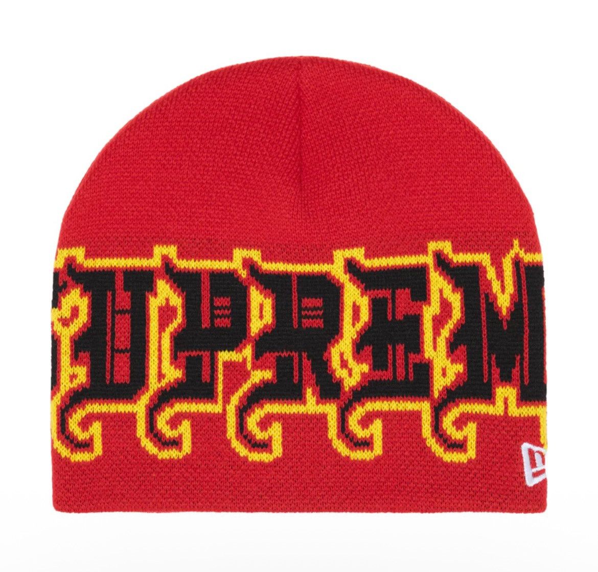 New Era × Supreme Supreme New Era Outline Beanie Red FW25 Size ONE SIZE - 1 Thumbnail