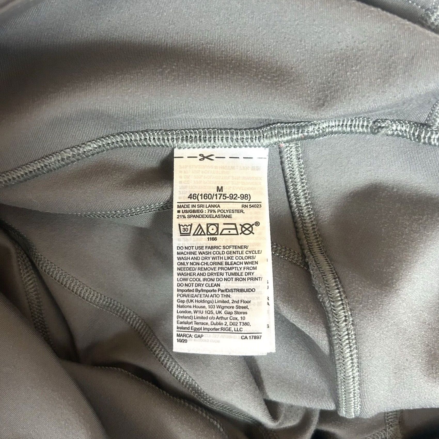 Vintage Gapfit Blackout Technology Womens Leggings M Gray Striped Pockets Ankle 26in Pull On Gym Running Yoga Activewear Size M Womens Size 32" / US 10 / IT 46 - 3 Thumbnail