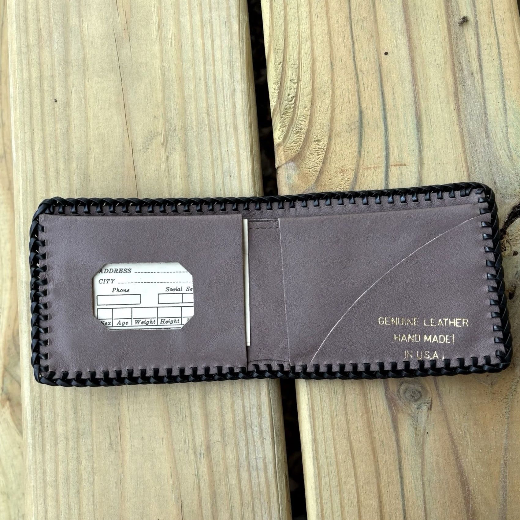 Budweiser VINTAGE Leather Wallet Bifold Whipstitch Hand Tooled Budweiser Genuine Western Cowboy Beer Wallet Mens Brown Leather Folding Size ONE SIZE - 2 Thumbnail