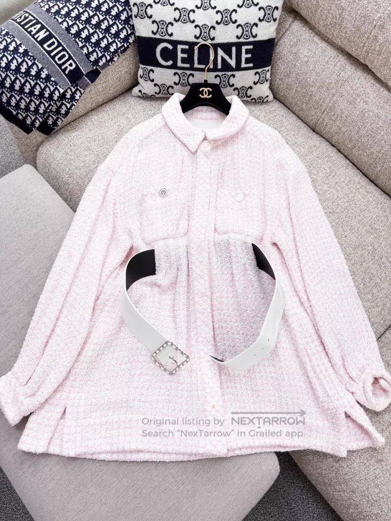 Chanel Chanel Pink and white mixed-color dress jacket Size XS / US 0-2 / IT 36-38 - 2 Thumbnail