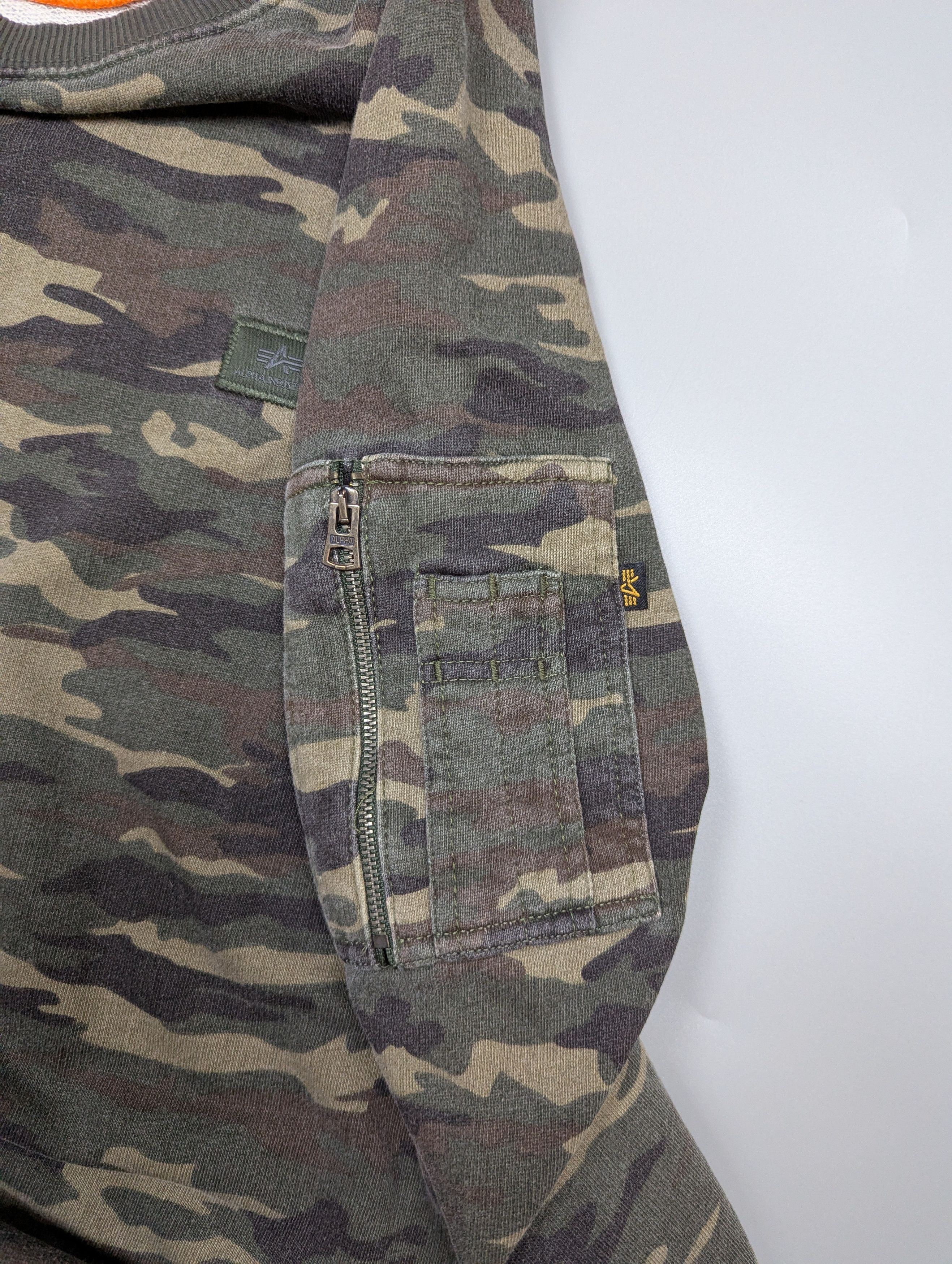 Alpha Industries ALPHA INDUSTRIES Men Military Camouflage Army Sweatshirt XXL Size US XXL / EU 58 / 5 - 8 Thumbnail