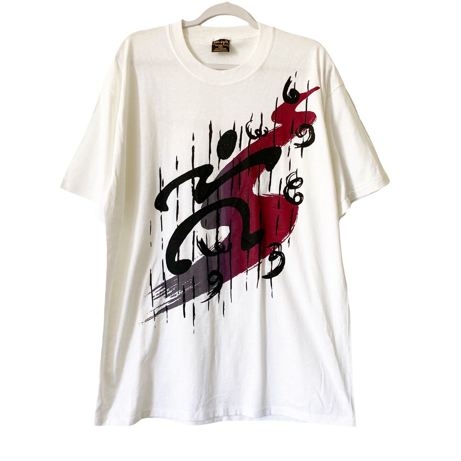 Vintage Vintage Touch Of Gold 90s Streetwear Single Stitch T Shirt Size US XL / EU 56 / 4 - 6 Thumbnail