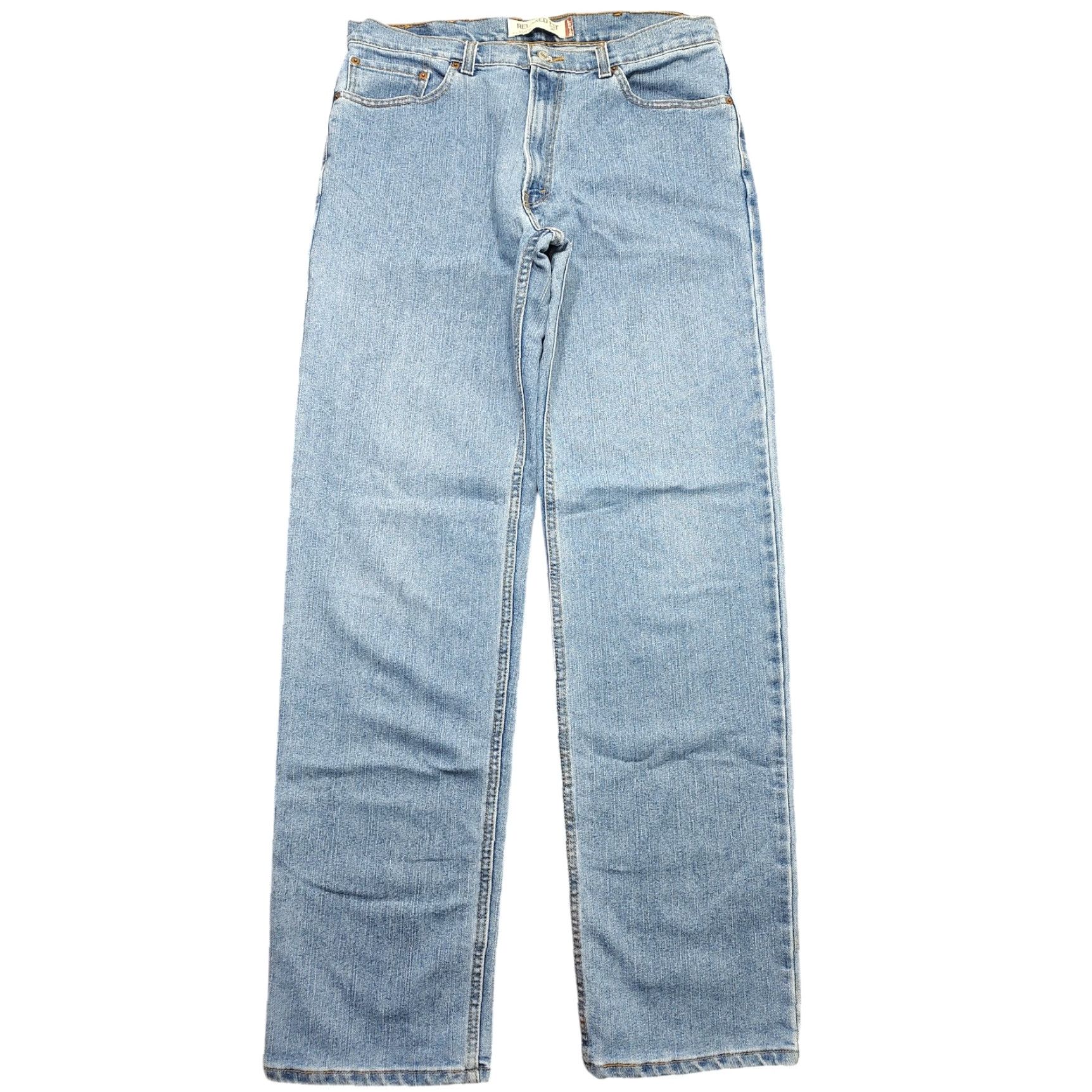 Levi's VINTAGE Levi's 550 Jeans Mens Baggy Relaxed Light Blue Denim 37x37 5-Pocket ZIp Closure 90s Y2K USA Jeans Mens Size US 37 - 2 Thumbnail