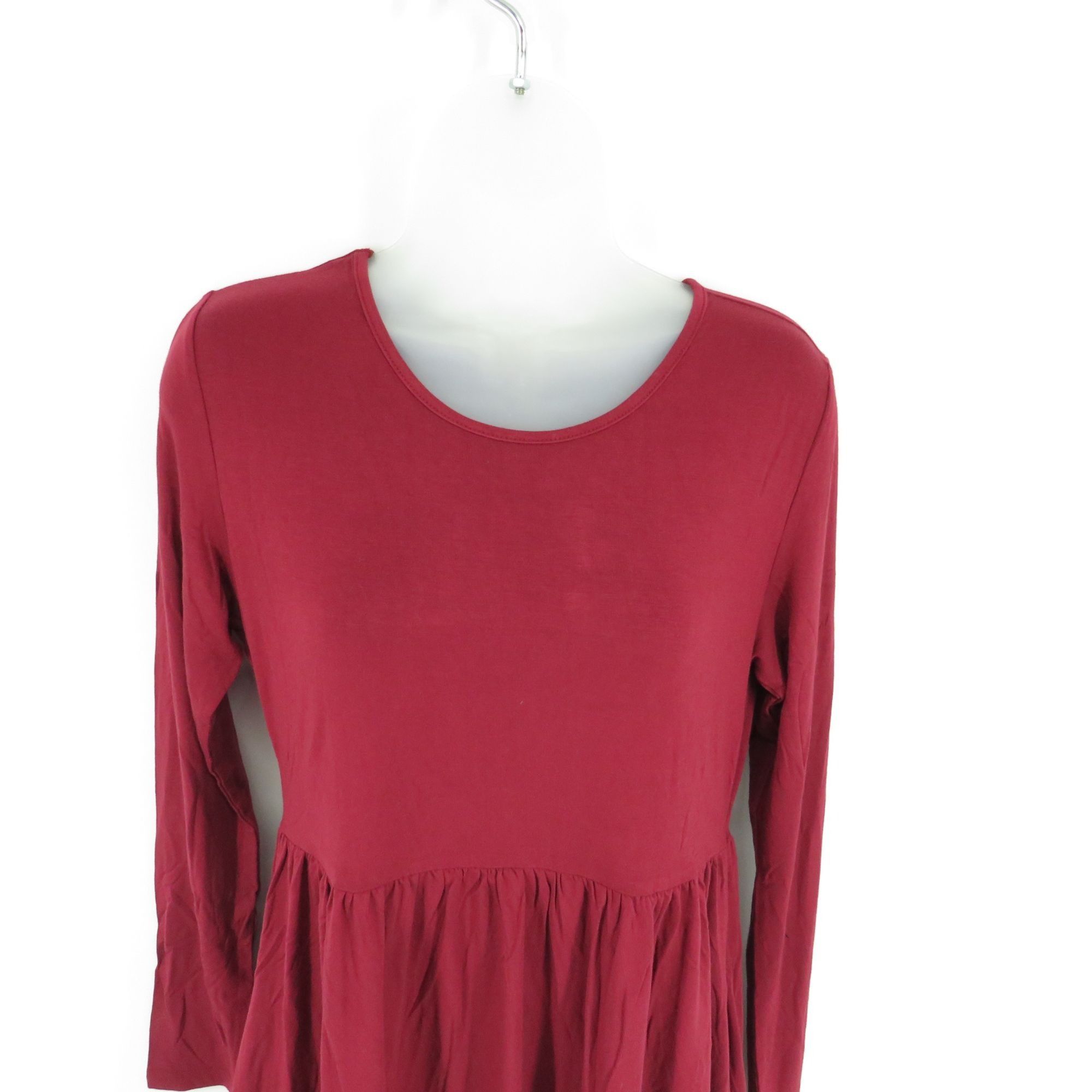 Other Longyuan Womens Medium Red Long Sleeve Tunic Dress NWT Size M / US 6-8 / IT 42-44 - 3 Thumbnail