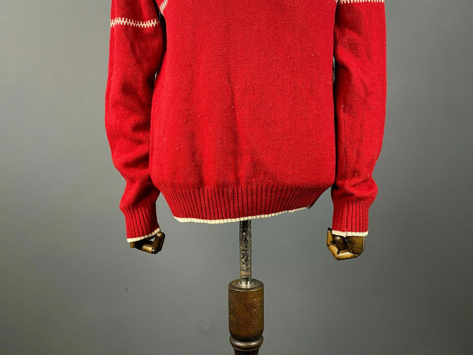 Gant Men Gant Red Wool Warm Winter Sweater Size L Pit to Pit 22" Size US L / EU 52-54 / 3 - 3 Thumbnail