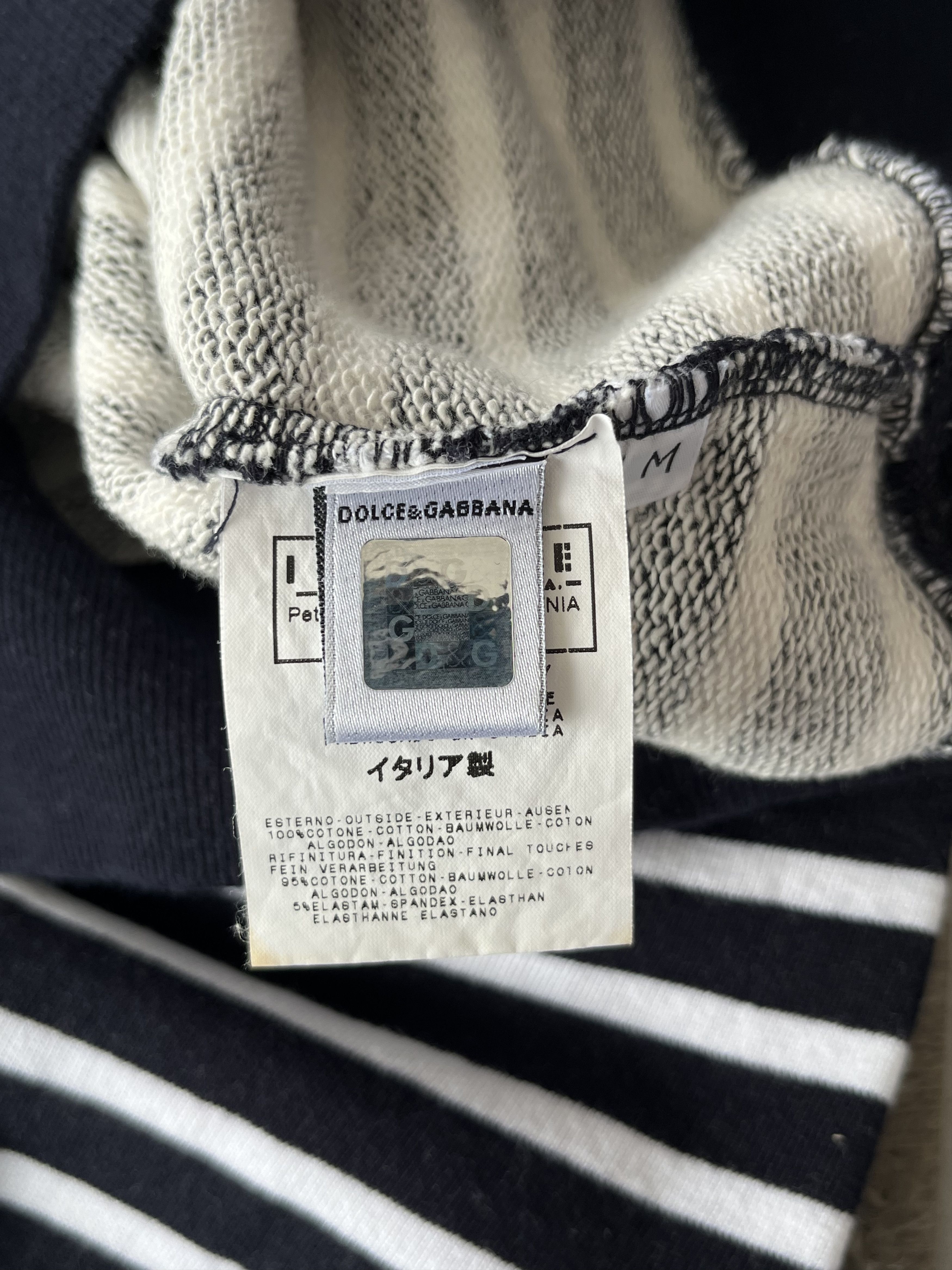 Dolce & Gabbana DOLCE&GABBANA Vintage 1/2 Zip Up Sweater Striped Shirt Size US M / EU 48-50 / 2 - 10 Thumbnail