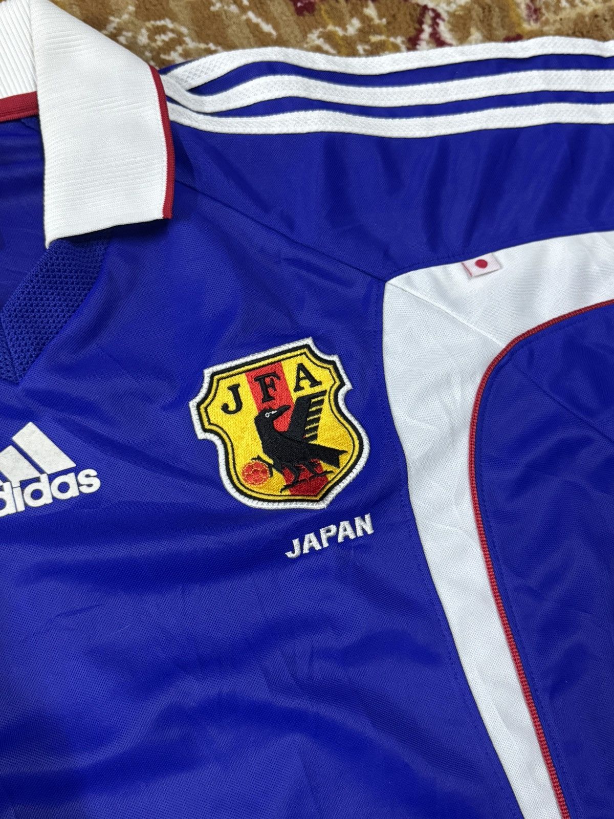 Adidas HOME JAPAN JFA 1999-2001 ORIGINAL Size US L / EU 52-54 / 3 - 5 Thumbnail