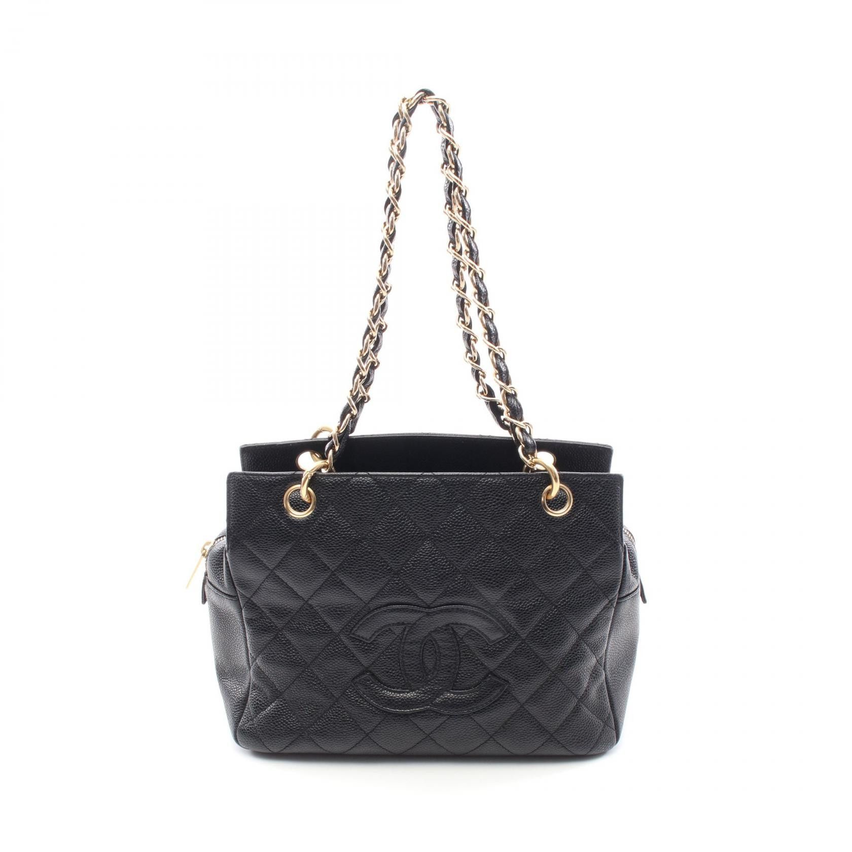 Chanel Chanel Matelasse Caviar Skin Shoulder Bag Leather Shoulder Bag A18004 in Black, Women's