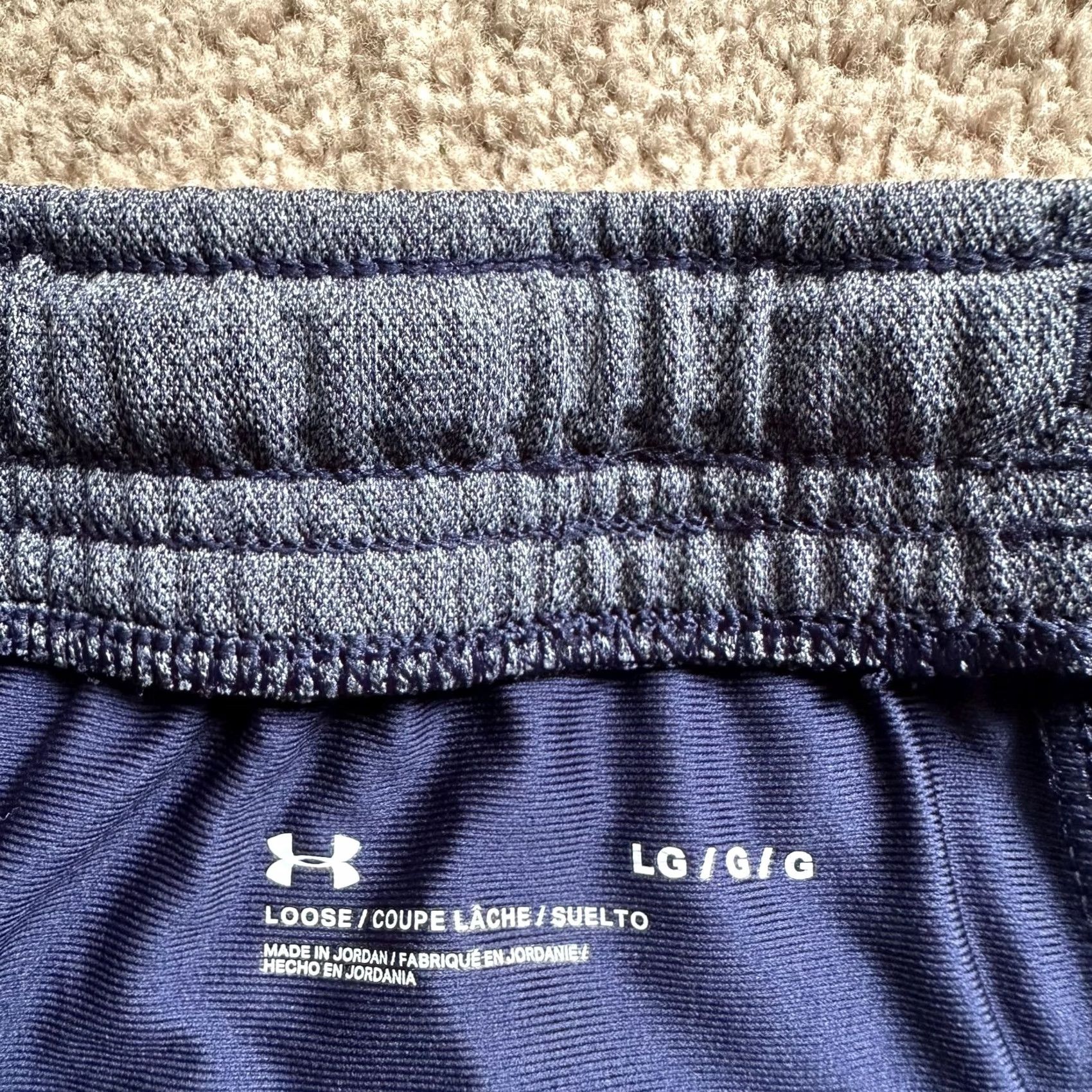 Under Armour Under Armour Basketball Shorts Mens Large Navy Blue Fleece Pockets 30x9 Mid Rise Drawstring Athletic Size US 30 / EU 46 - 4 Thumbnail