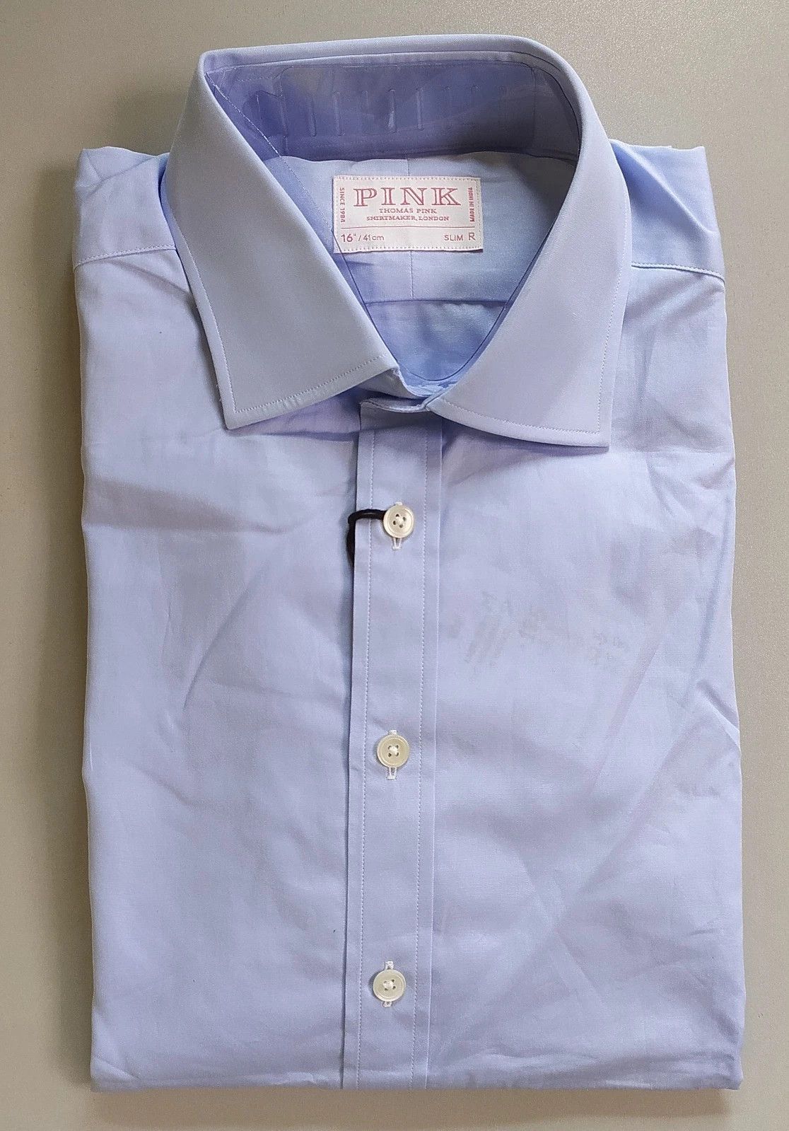 Thomas Pink Thomas Pink Slim Fit Ramses Poplin Formal Shirt T 0037 Size US M / EU 48-50 / 2 - 1 Thumbnail