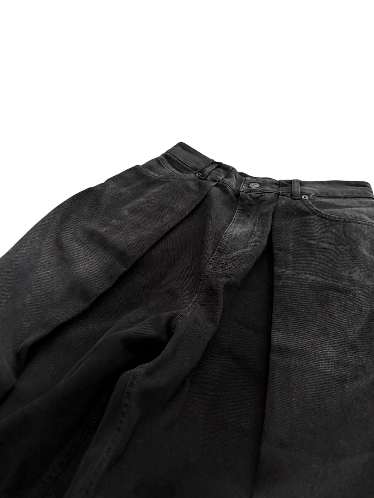 Balenciaga 2023 Soft Black Left Hand Sun Bleached Denim Size US 32 / EU 48 - 3 Thumbnail