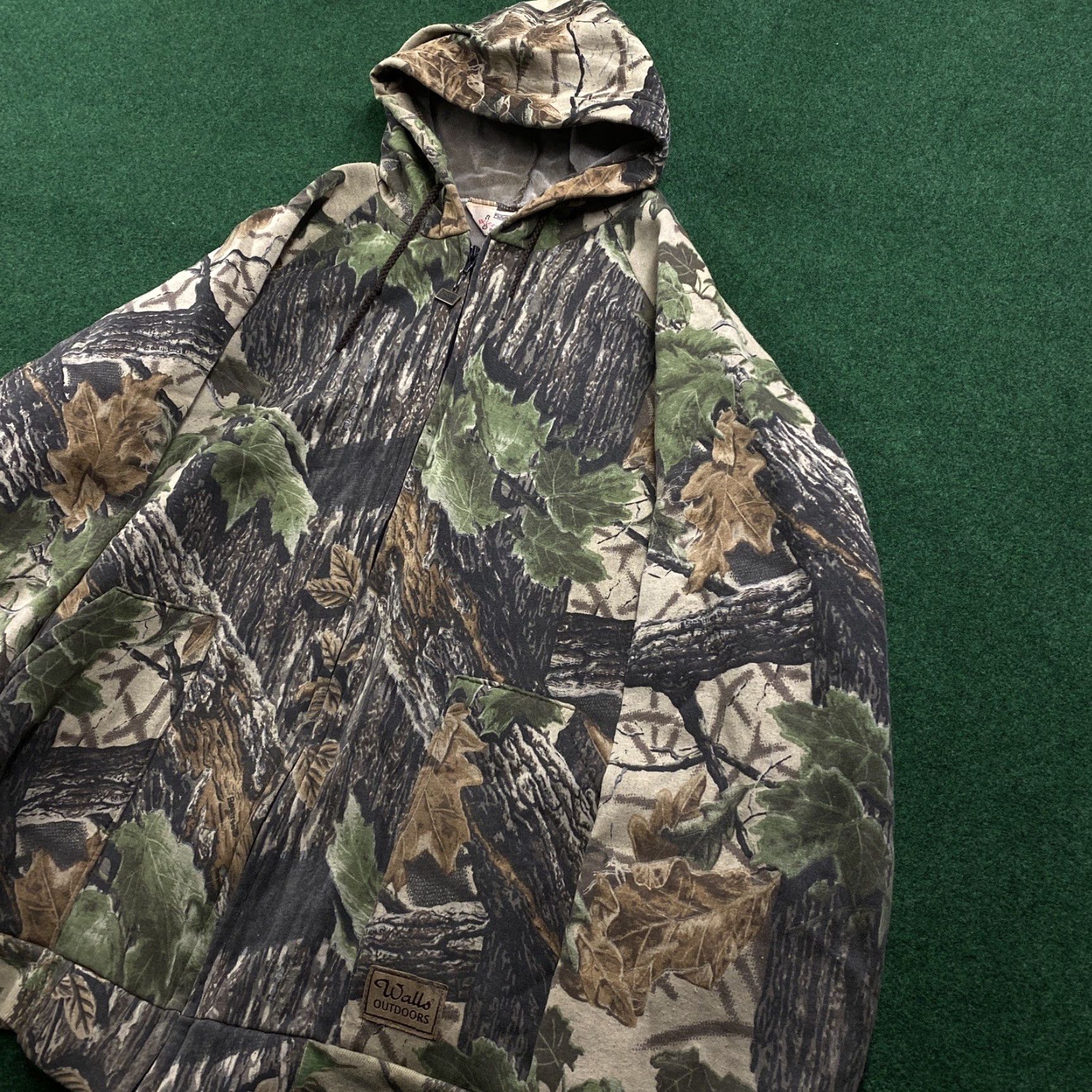 Realtree VINTAGE Realtree Camo Hoodie Mens 2XL Green WALLS Blizzard Pruf Sweatshirt USA Crew Zip Size US XXL / EU 58 / 5 - 2 Thumbnail