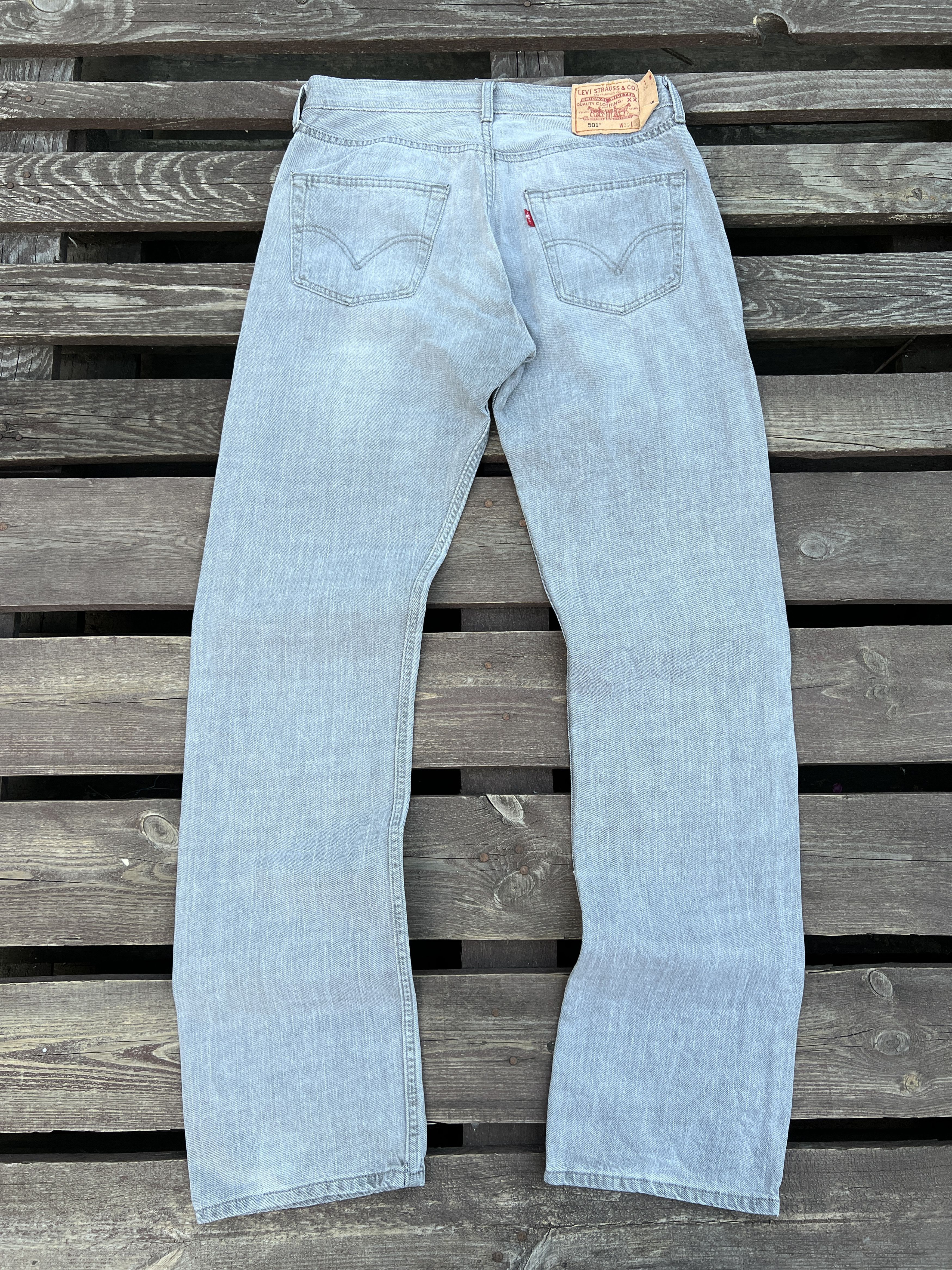 Levi's Levis 501 Vintage Gray Denim Jeans Size W33 L36 Size US 33 - 1 Thumbnail