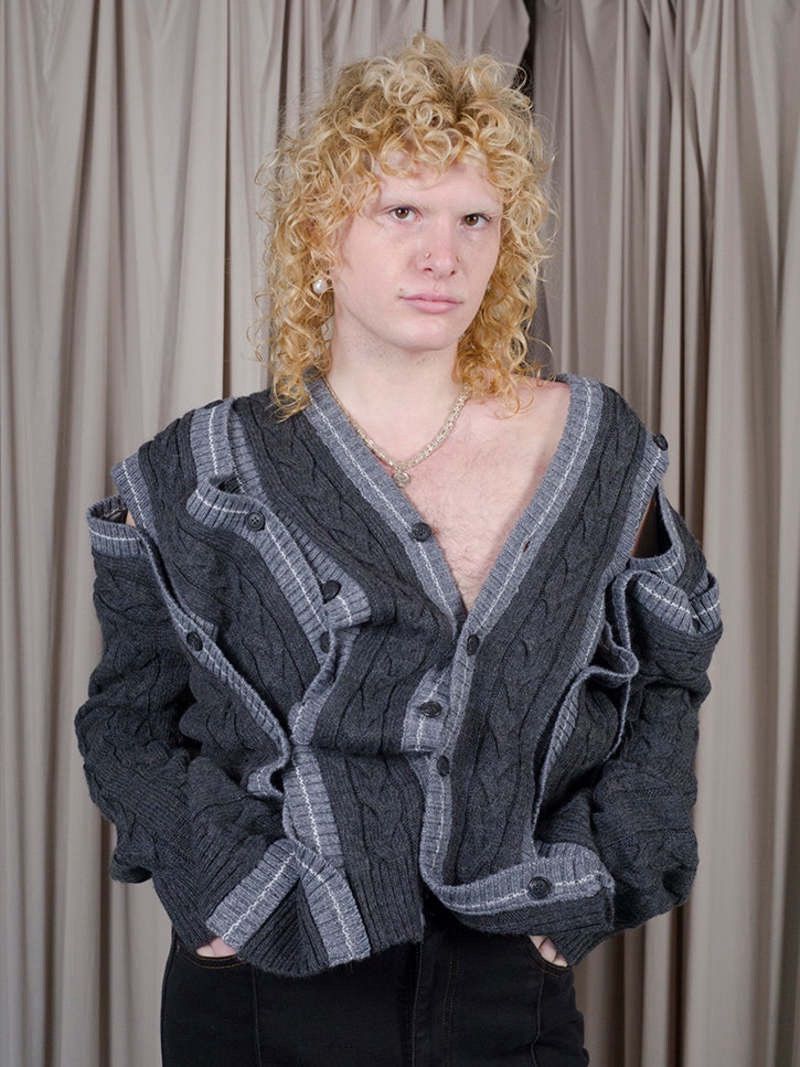 Y/Project Gray Triple Collar Cricket Vest | Grailed