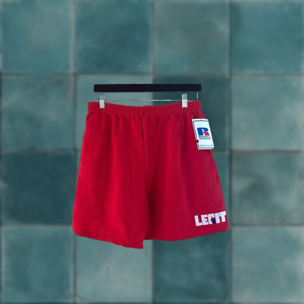 Russell Athletic VINTAGE Russell Athletic Coaches Shorts Mens L Red 90s USA NOS NWT drawstring pockets white royal blue logo Size US 33 - 1 Thumbnail