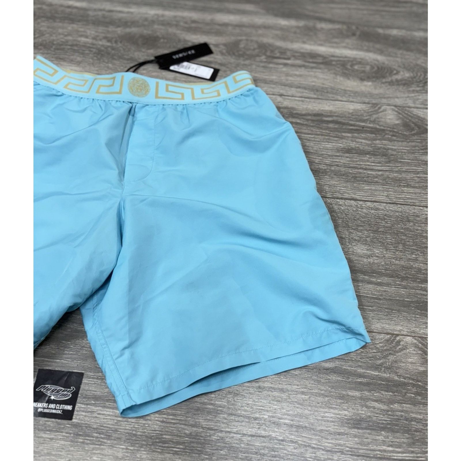 Versace Size 5 - Versace Greca Border Swim Shorts' Blue ' | NEW! Size US 31 - 4 Thumbnail