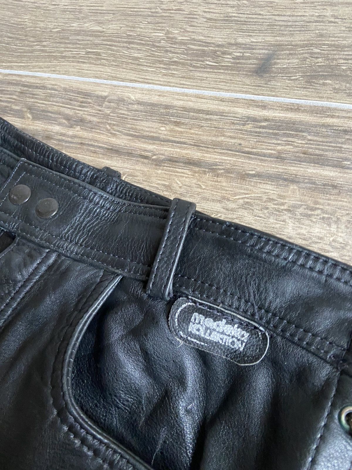 Genuine Leather × Vintage Vintage Cowboys Biker leather pants y2k Balenciaga style Size US 34 / EU 50 - 6 Thumbnail
