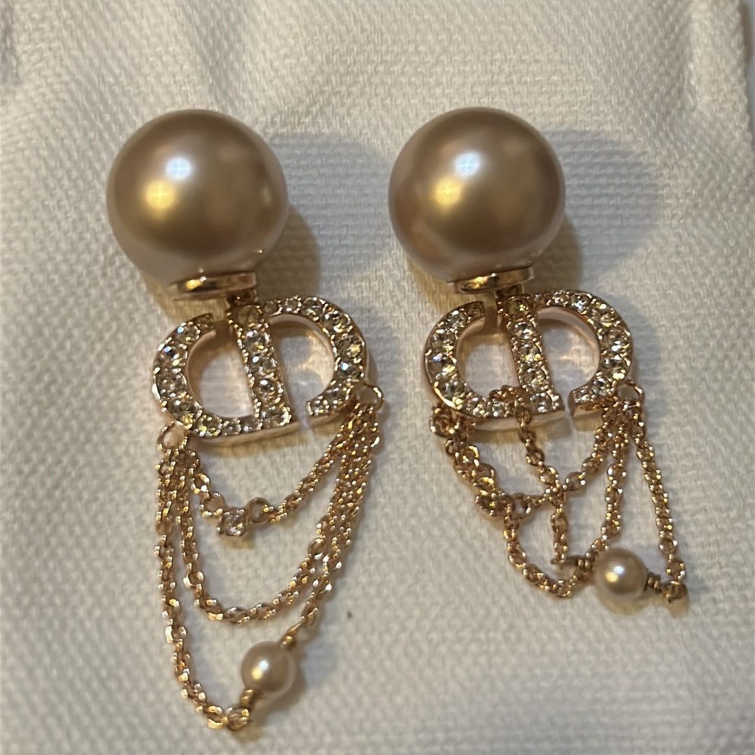 Dior DIOR TRIBALES Earrings Pink-Finish Metal With Pink Resin Size ONE SIZE - 2 Thumbnail
