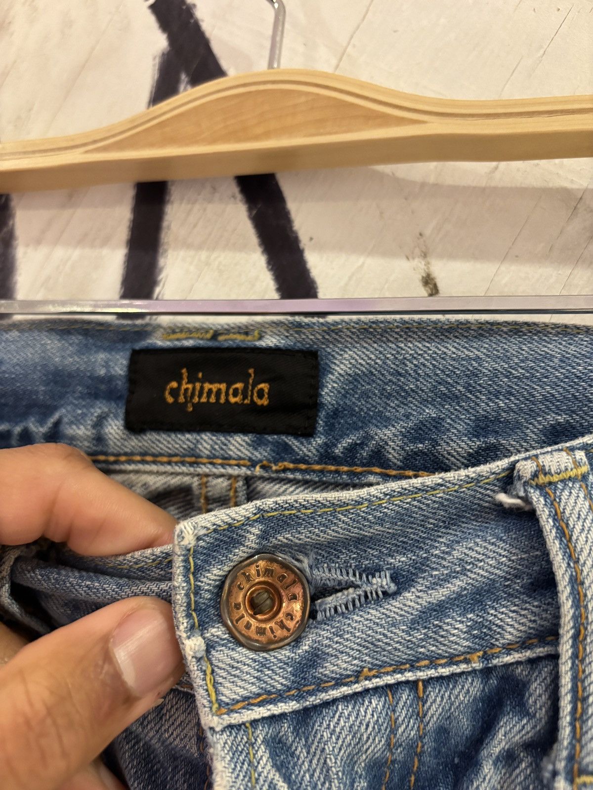 Chimala Chimala Mid Rise Distressed Japan Raw Denim Selvedge Jeans Size 27" / US 4 / IT 40 - 9 Thumbnail