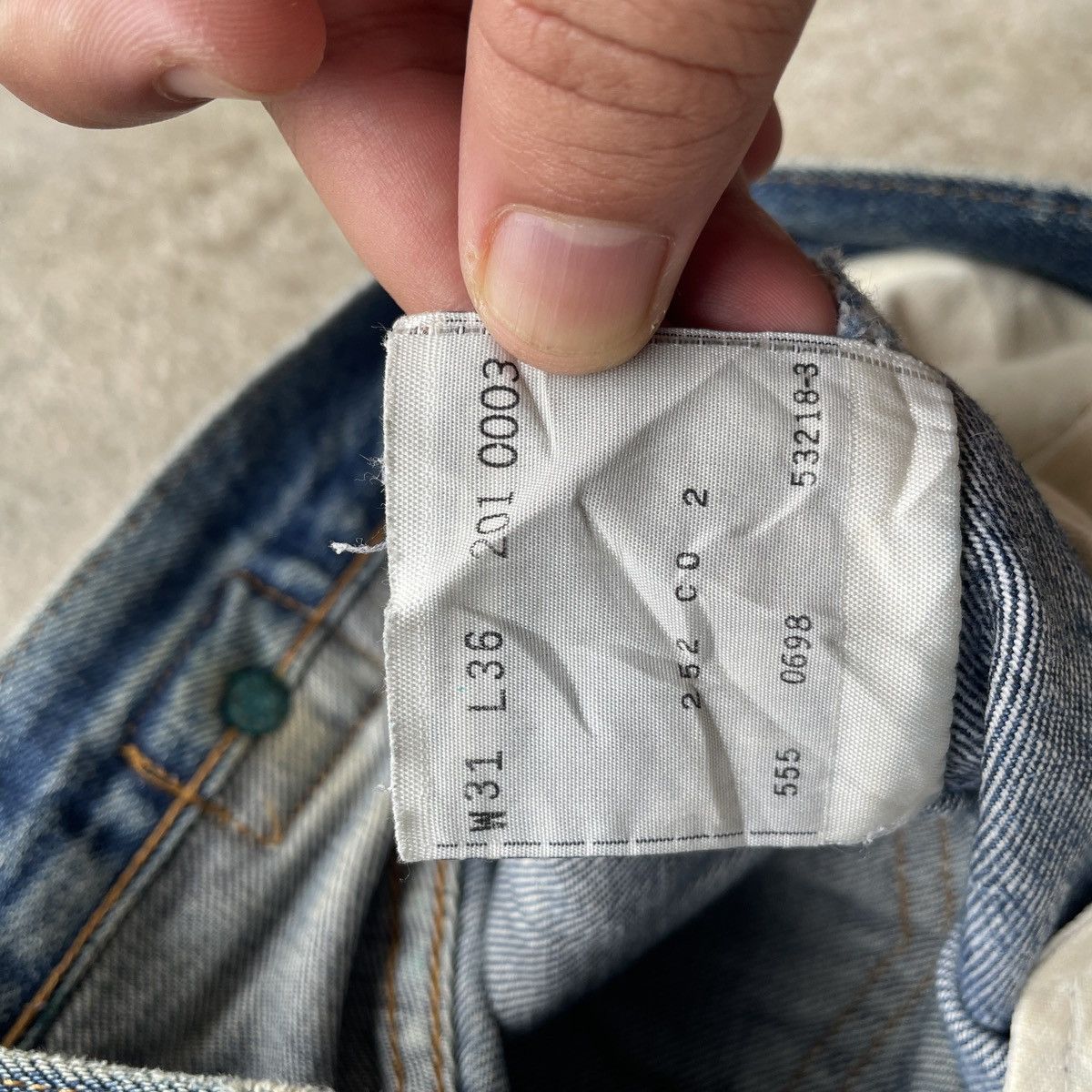 Levi's Vintage Clothing Vintage Levis Big E USA Buckle Faded Selvedge Jeans Pants Size US 28 / EU 44 - 10 Thumbnail