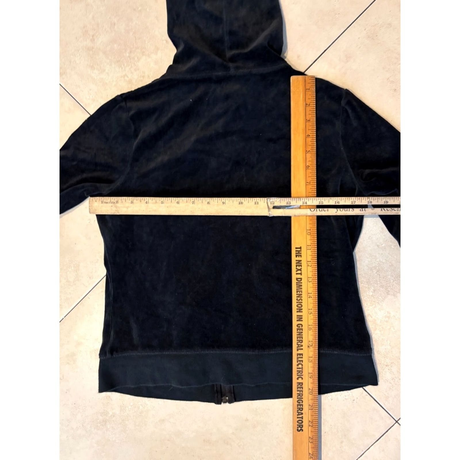 Lilly Pulitzer VINTAGE Lilly Pulitzer Velour Zip Hoodie Sweater Womens M Black Logo Zipper 5444 Size M / US 6-8 / IT 42-44 - 6 Thumbnail