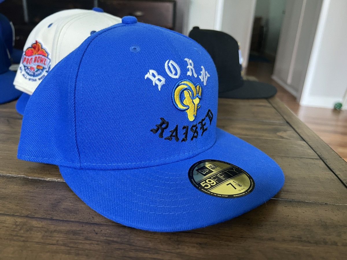 BORNXRAISED X LOS ANGELES RAMS NEW ERA FITTEDS DROP TOMORROW (12/8) AT 12PM  PST 