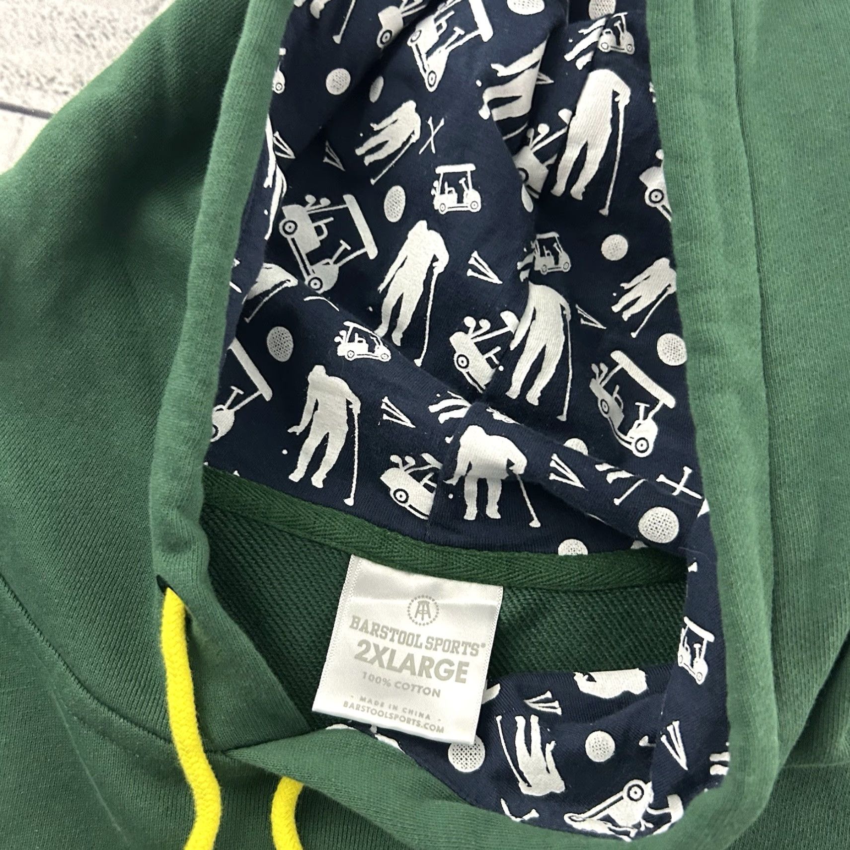 Vintage Barstool Sports Fore Play Pullover Hoodie Sweatshirt Men 2XL Green Size US XXL / EU 58 / 5 - 5 Thumbnail