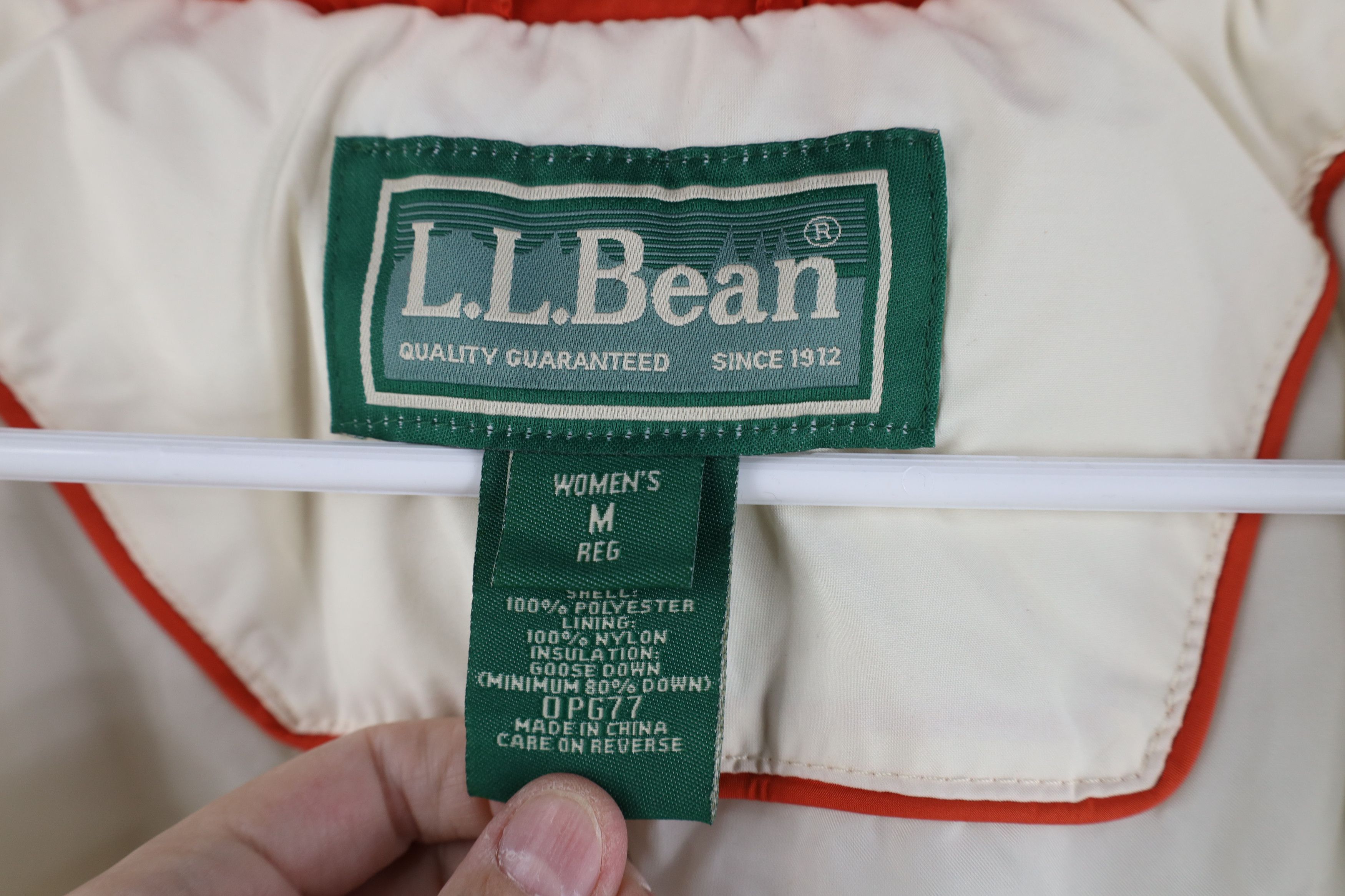 L.L. Bean Vintage LL Bean Block Duck Down Hooded Puffer Jacket Cream Size M / US 6-8 / IT 42-44 - 12 Thumbnail
