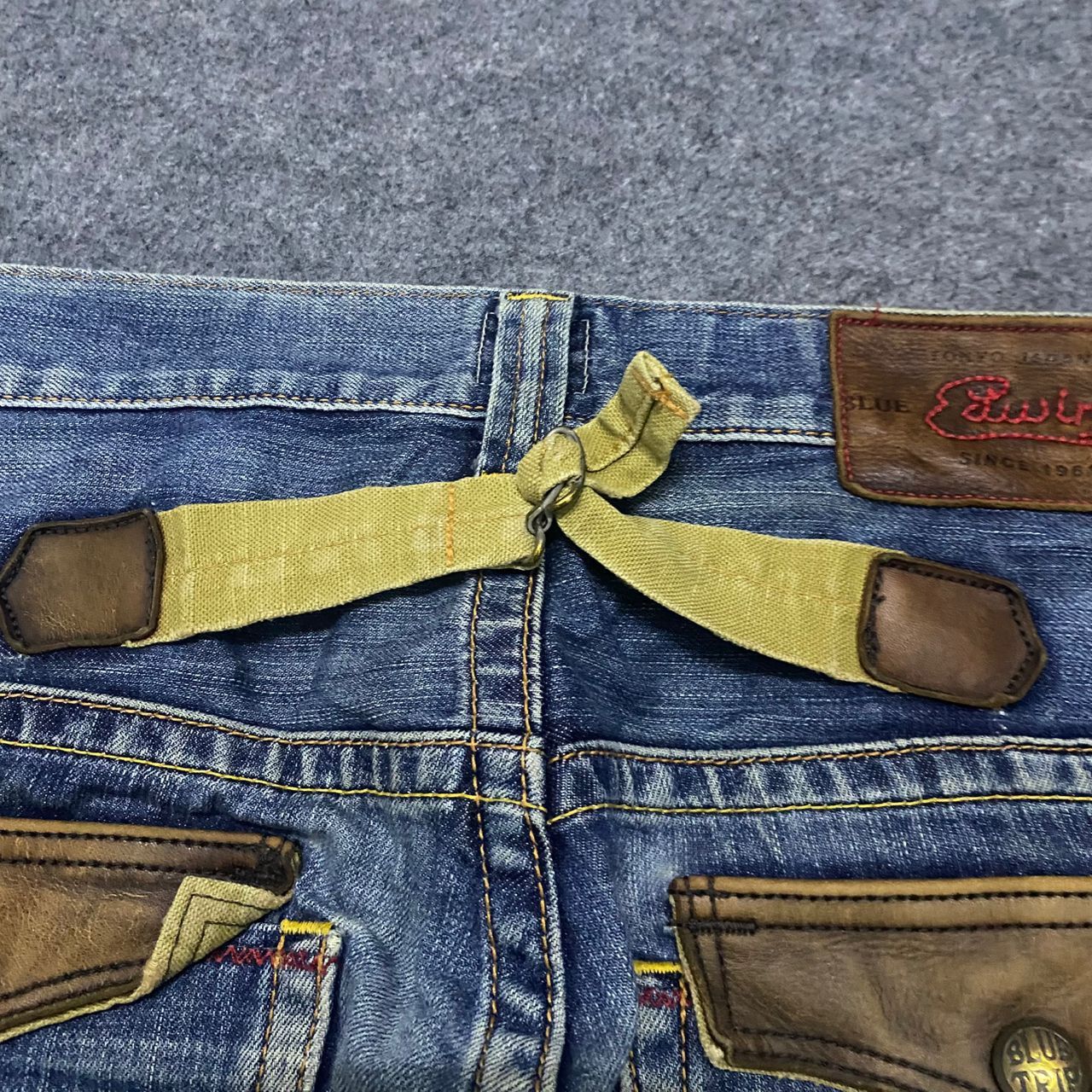 Edwin 💥Flare💥 Edwin Blue Trip Backle Back Distressed Denim Size US 34 / EU 50 - 4 Thumbnail