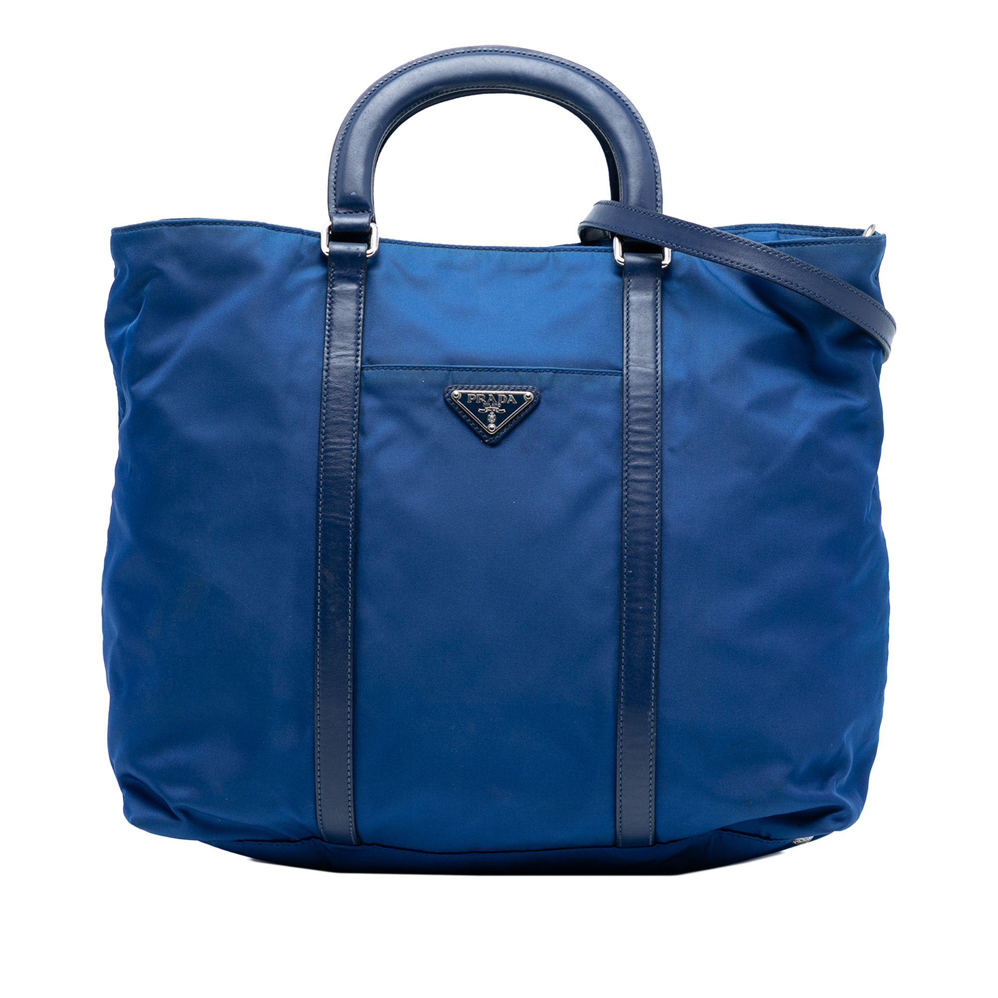Prada Prada Vitello Trimmed Tessuto Satchel Size ONE SIZE - 1 Thumbnail