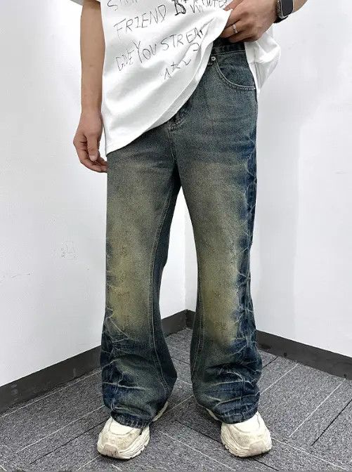 VIBE American street style distressed washed trendy casual jeans Size US 32 / EU 48 - 1 Thumbnail